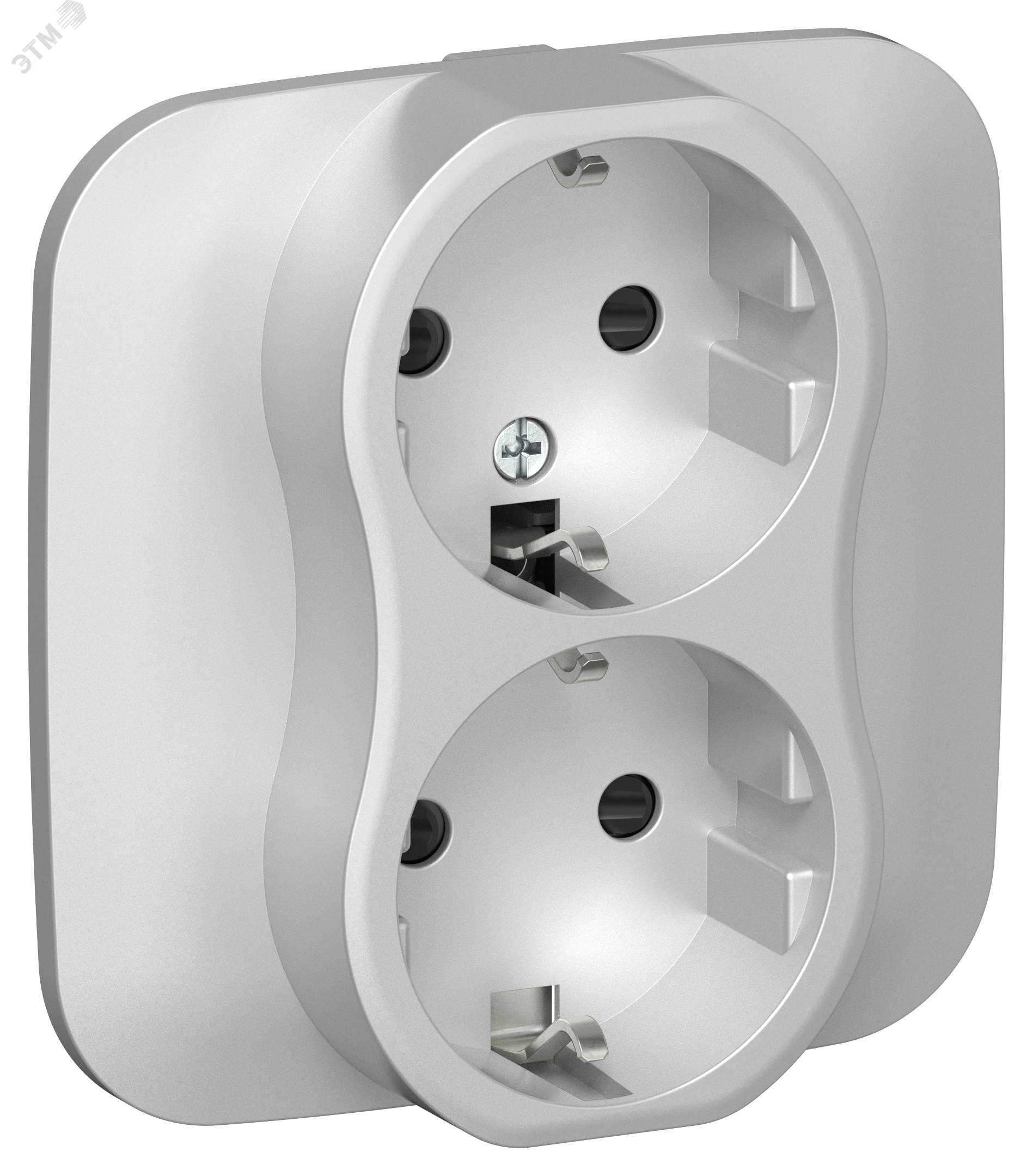 Изображение товара Розетка 2-местная с заземлением безвинтовое крепление IEK серия FLITE