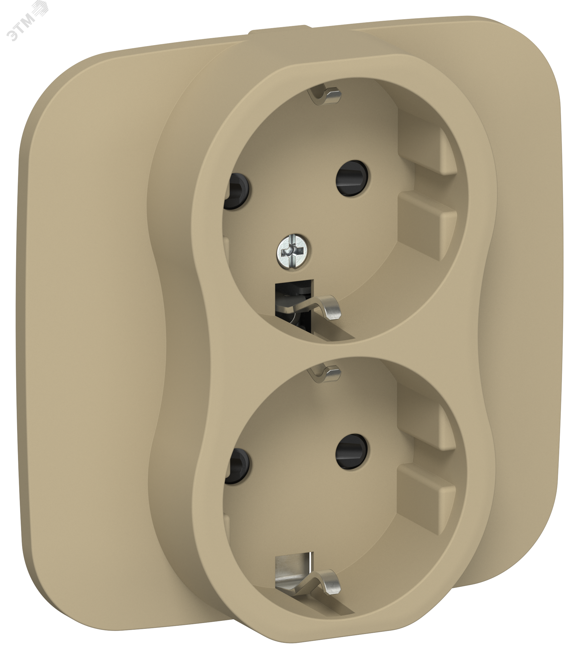 Изображение товара FLITE Розетка 2-местная с заземлением и защитными шторками