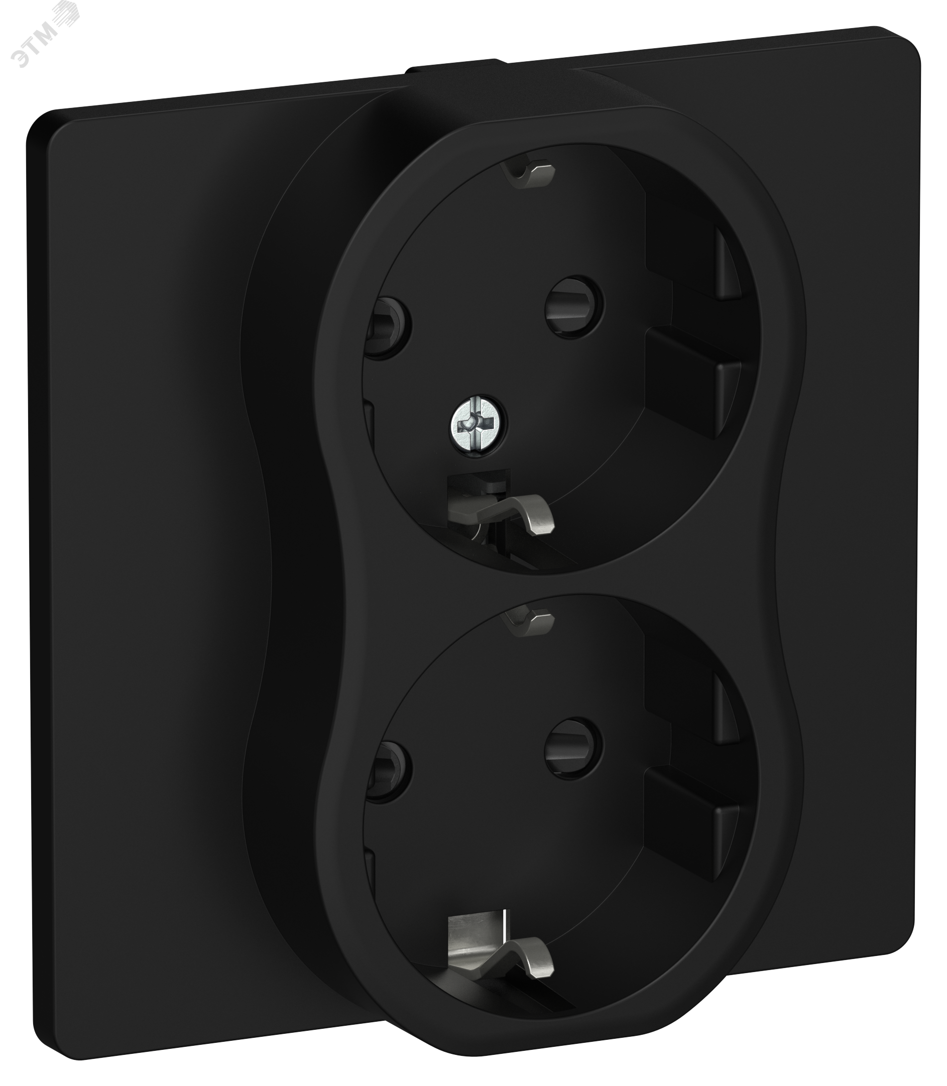 Изображение товара Розетка 2-местная с заземлением и защитными шторками 16А IEK