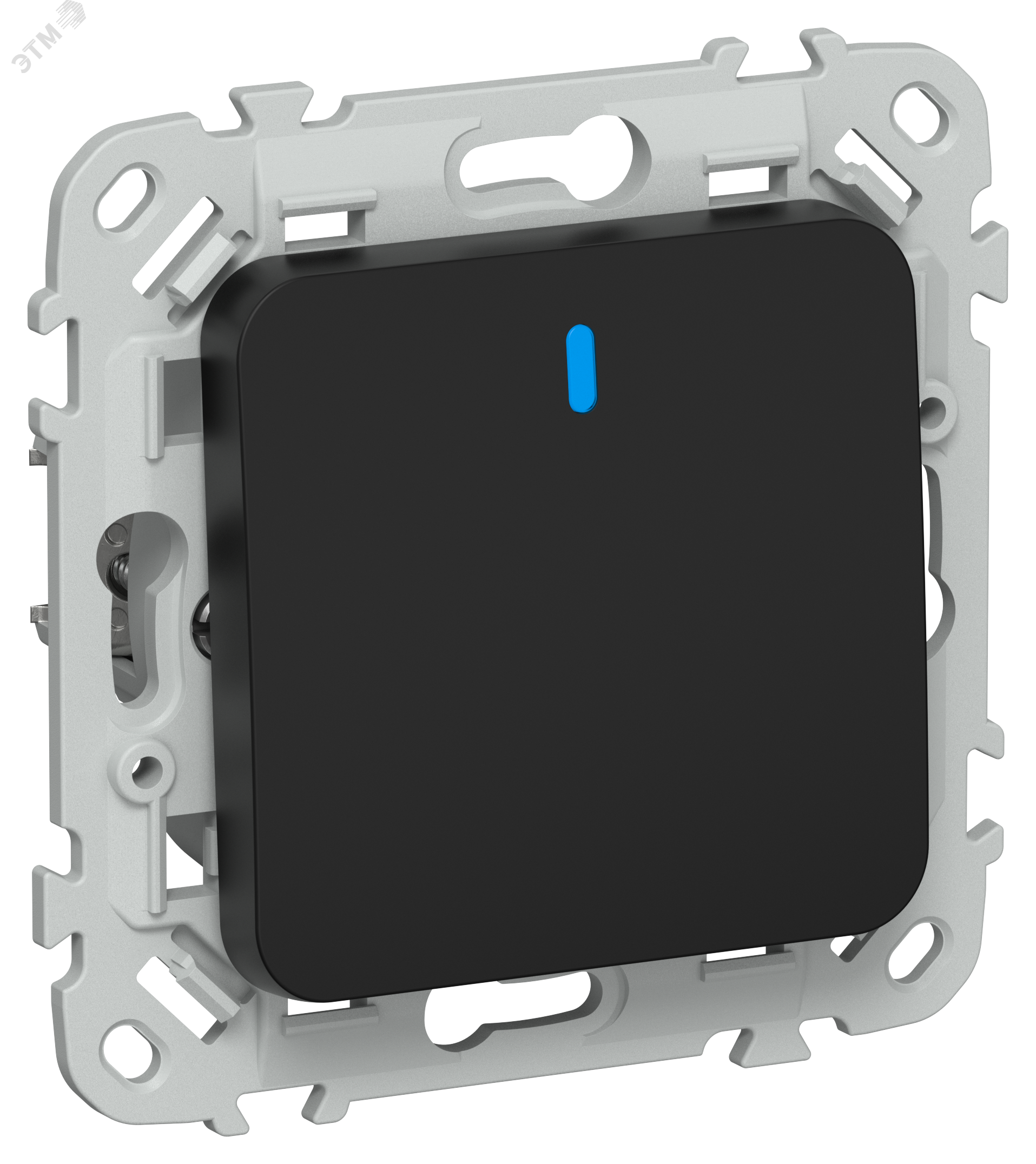 Изображение товара IEK FLITE Выключатель 1 клавишный с индикацией 10А черный FI-V10-1-10-1-K02