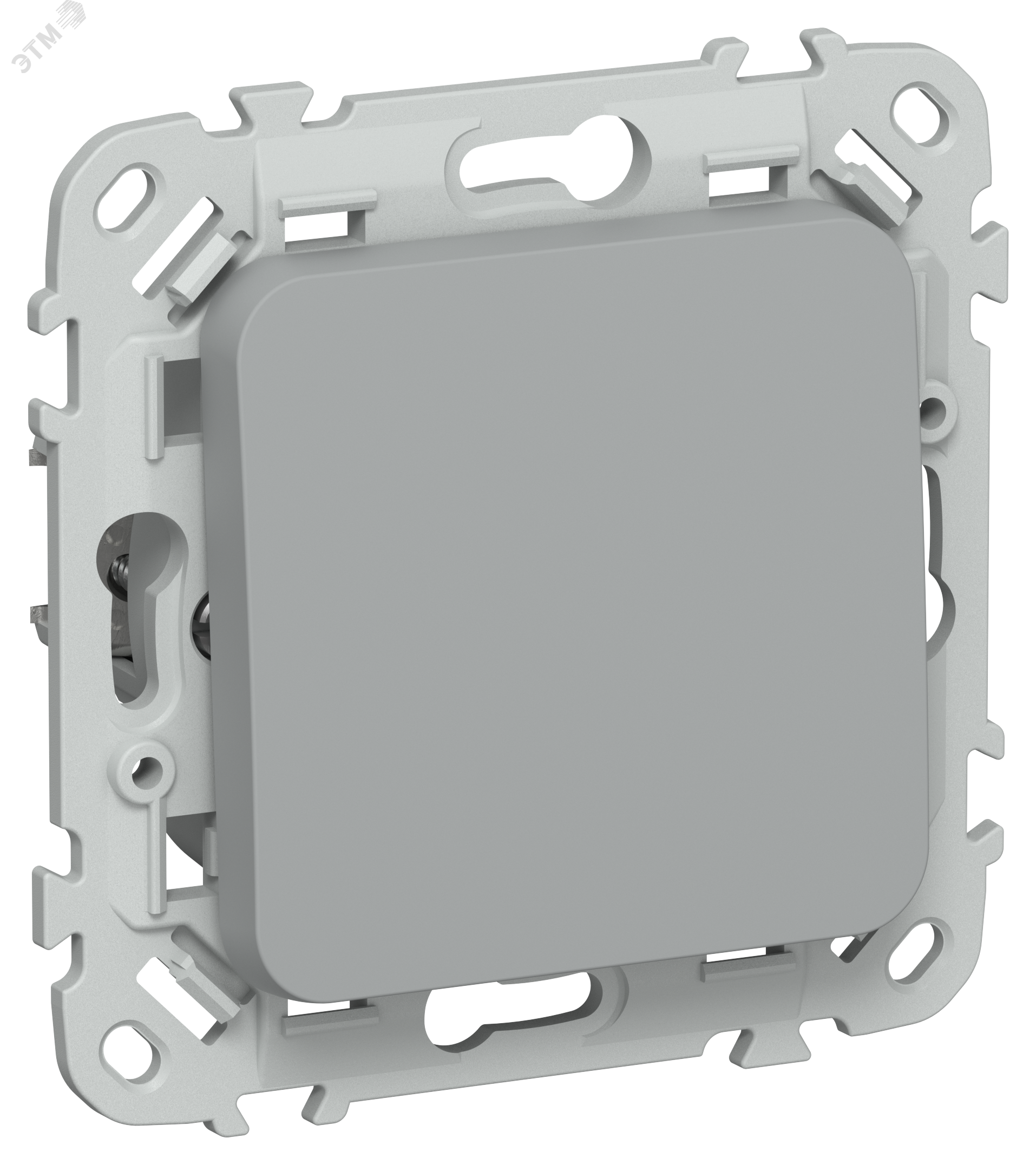 Изображение товара Выключатель 1-клавишный проходной 10А серый IEK Фин серия FLITE