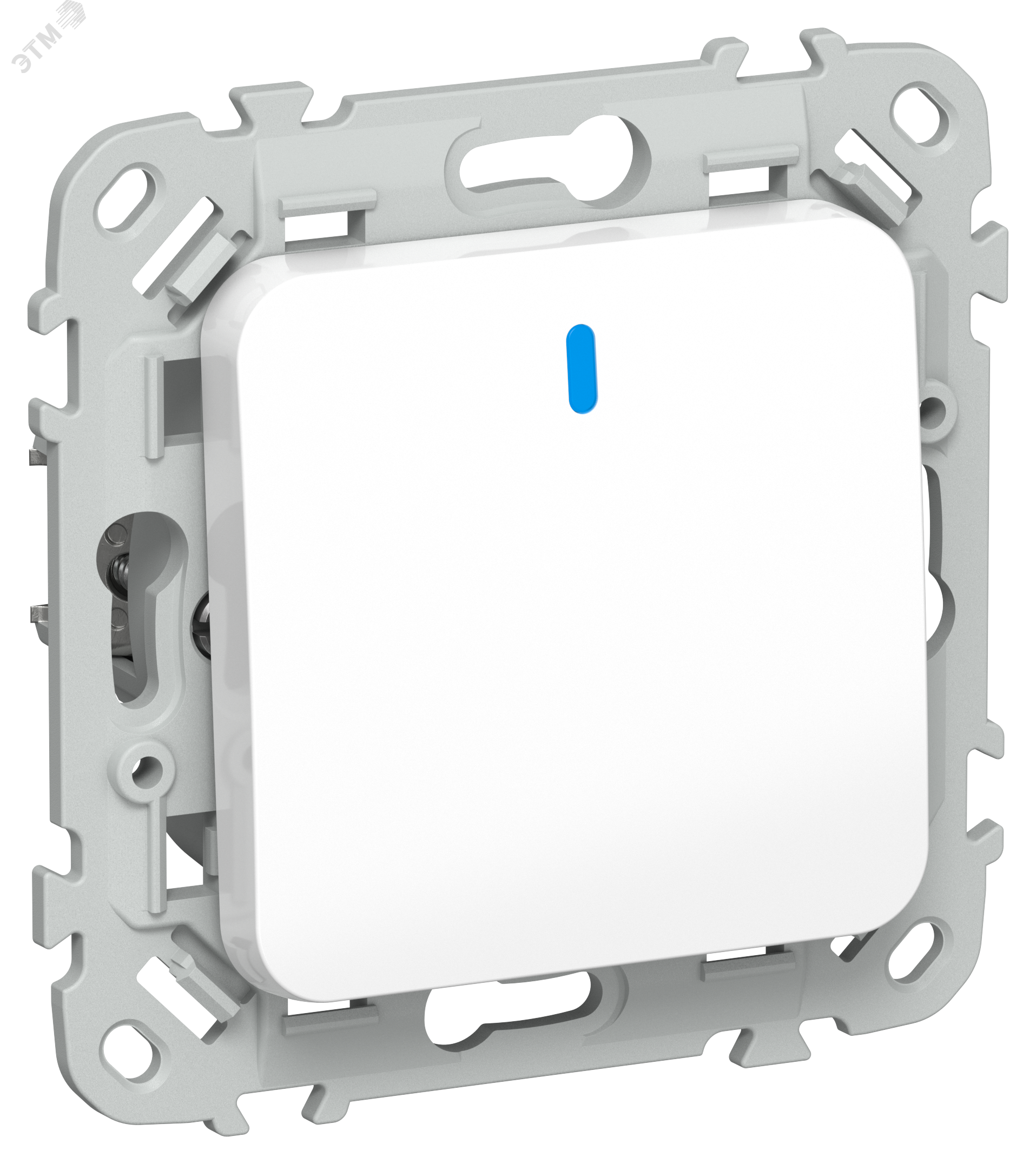 Изображение товара Выключатель проходной 1-клавишный с индикацией серия FLITE IEK белый