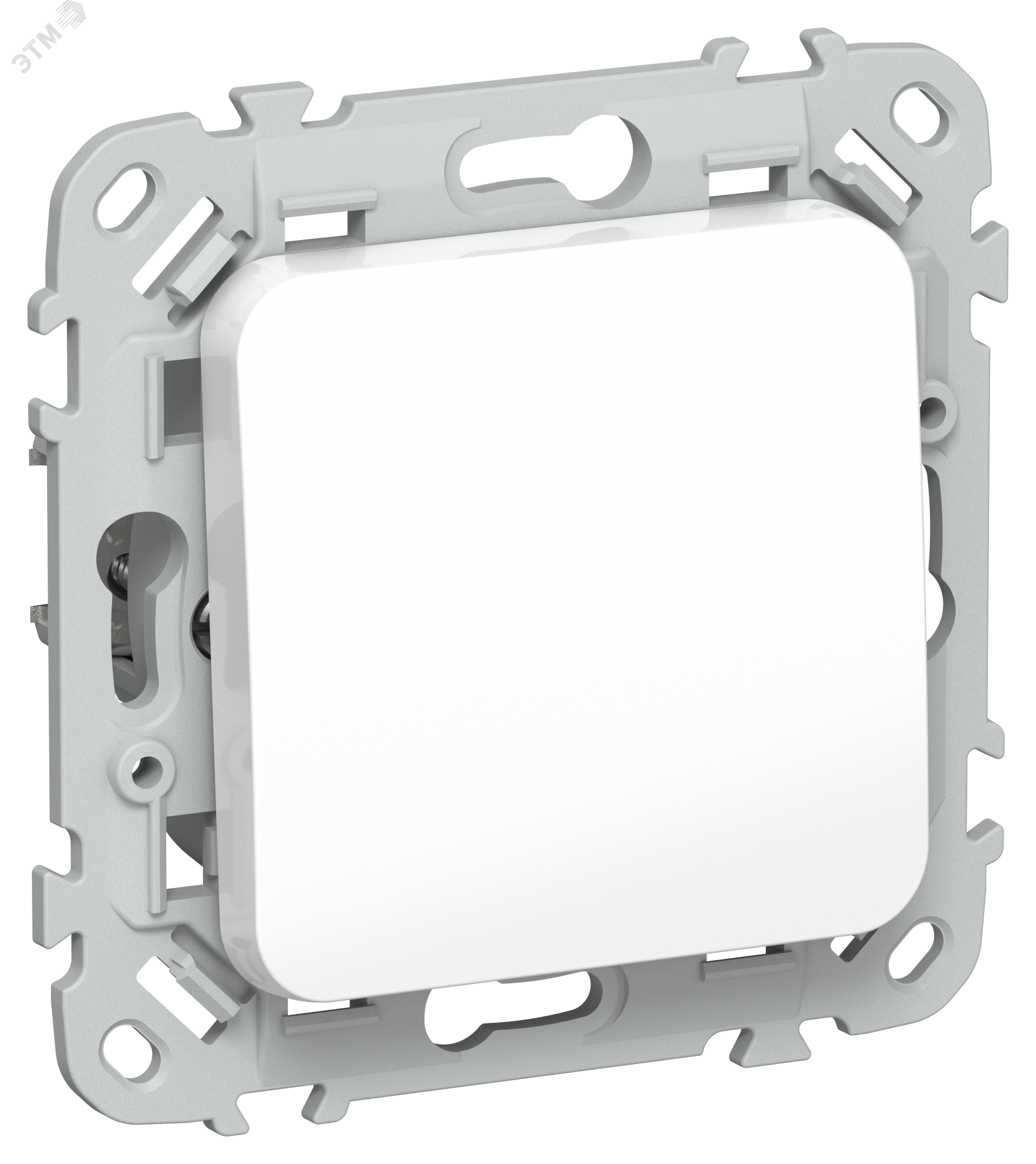 Изображение товара Выключатель 1-клавишный кнопочный 10А IEK FLITE белый ВС11-2-0-ФлБ