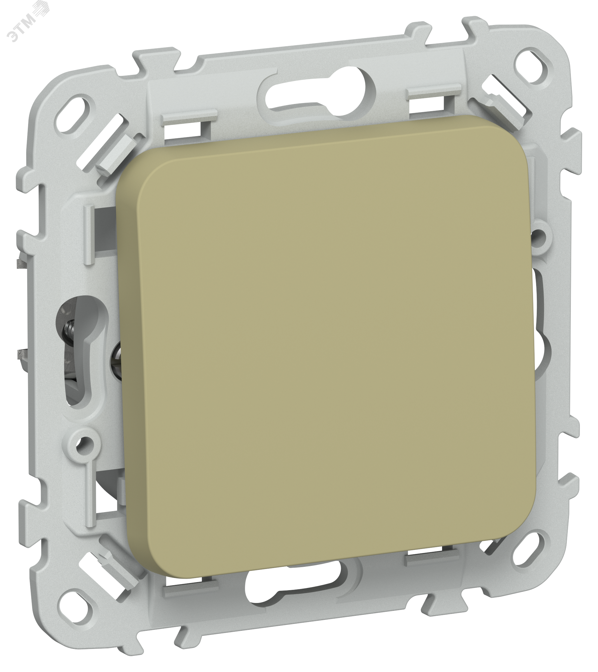 Изображение товара Выключатель 1-клавишный кнопочный 10А серия FLITE IEK оливковый