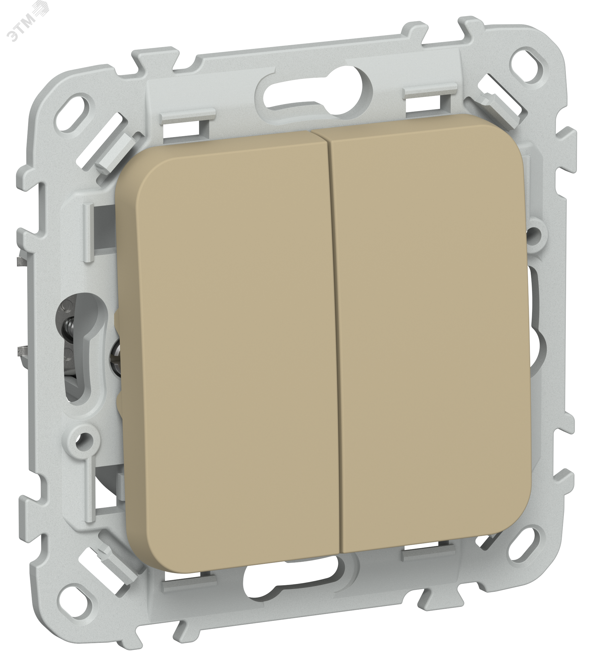 Изображение товара FLITE Выключатель 2-клавишный 10А Хаки IEK