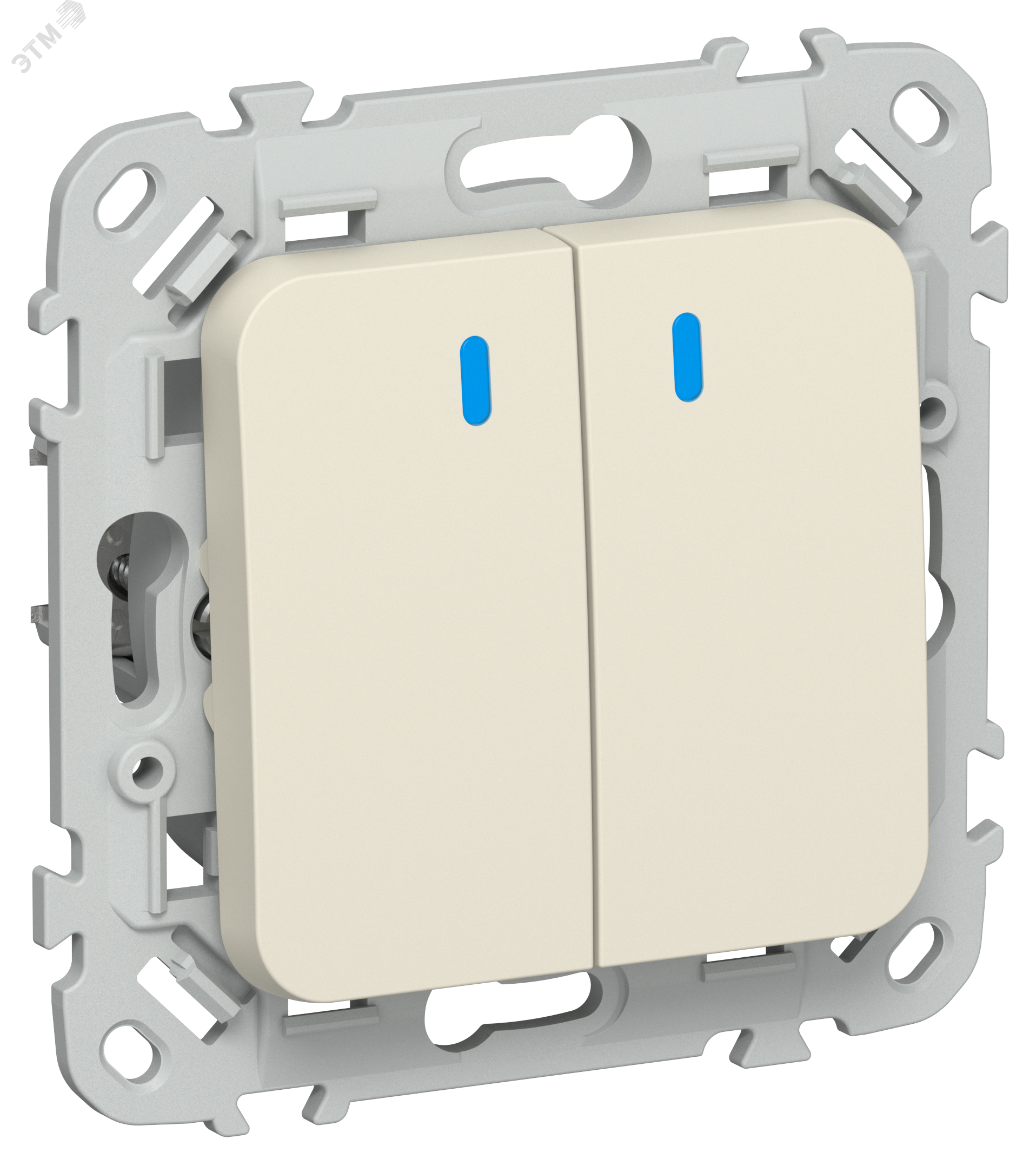 Изображение товара FLITE 2-клавишный выключатель с индикацией 10А от IEK