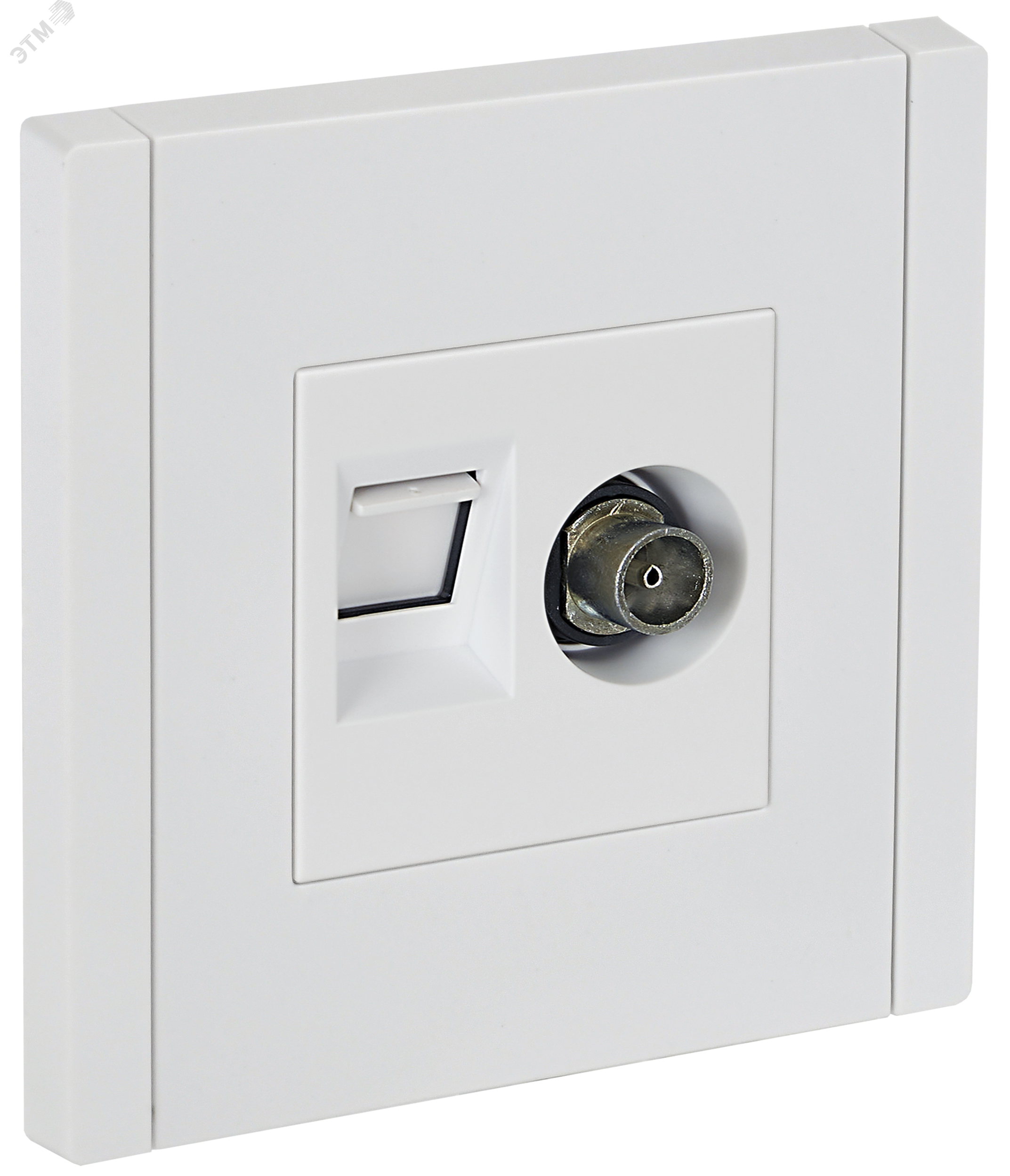 Изображение товара Розетка двойная TV+RJ45 серия FORTE&PIANO IEK белая
