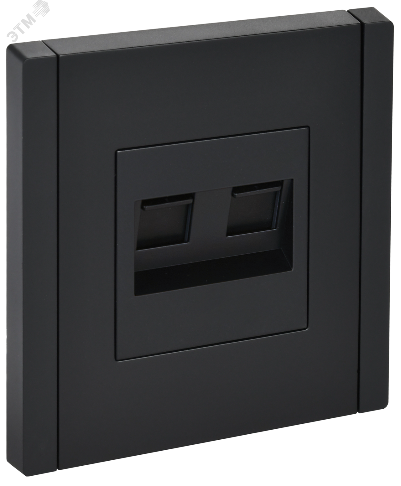 Изображение товара FORTE&PIANO Розетка компьютерная двойная RJ45 кат.5E FP133 черный IEK (шт)