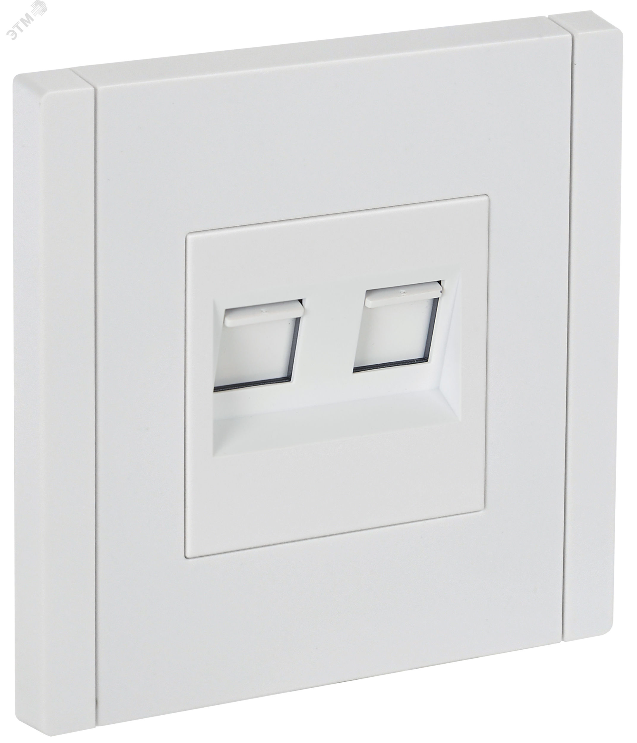 Изображение товара Розетка двойная телефонная и компьютерная FORTE&PIANO IEK FP235 белая качественная монтаж легкий ди