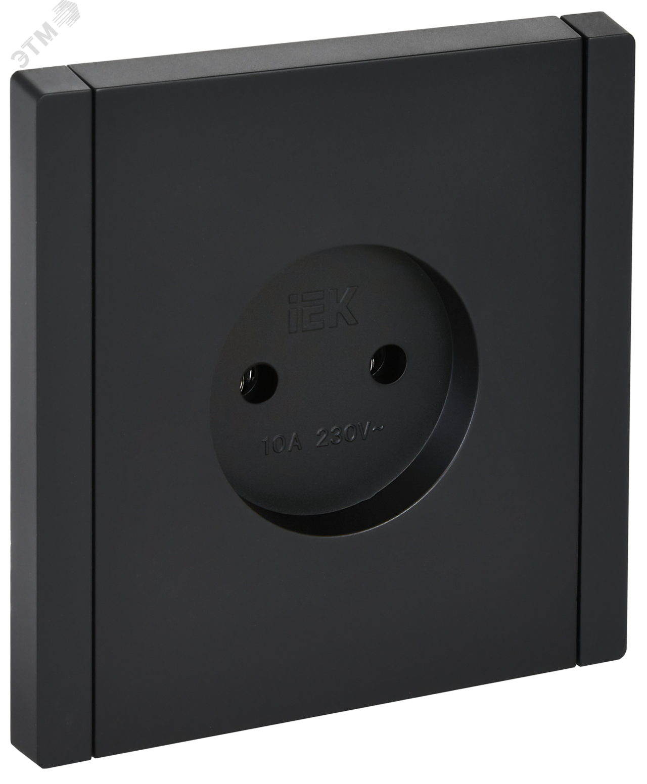Изображение товара Розетка 1-местная без заземления IP44 серия FORTE&PIANO IEK черная
