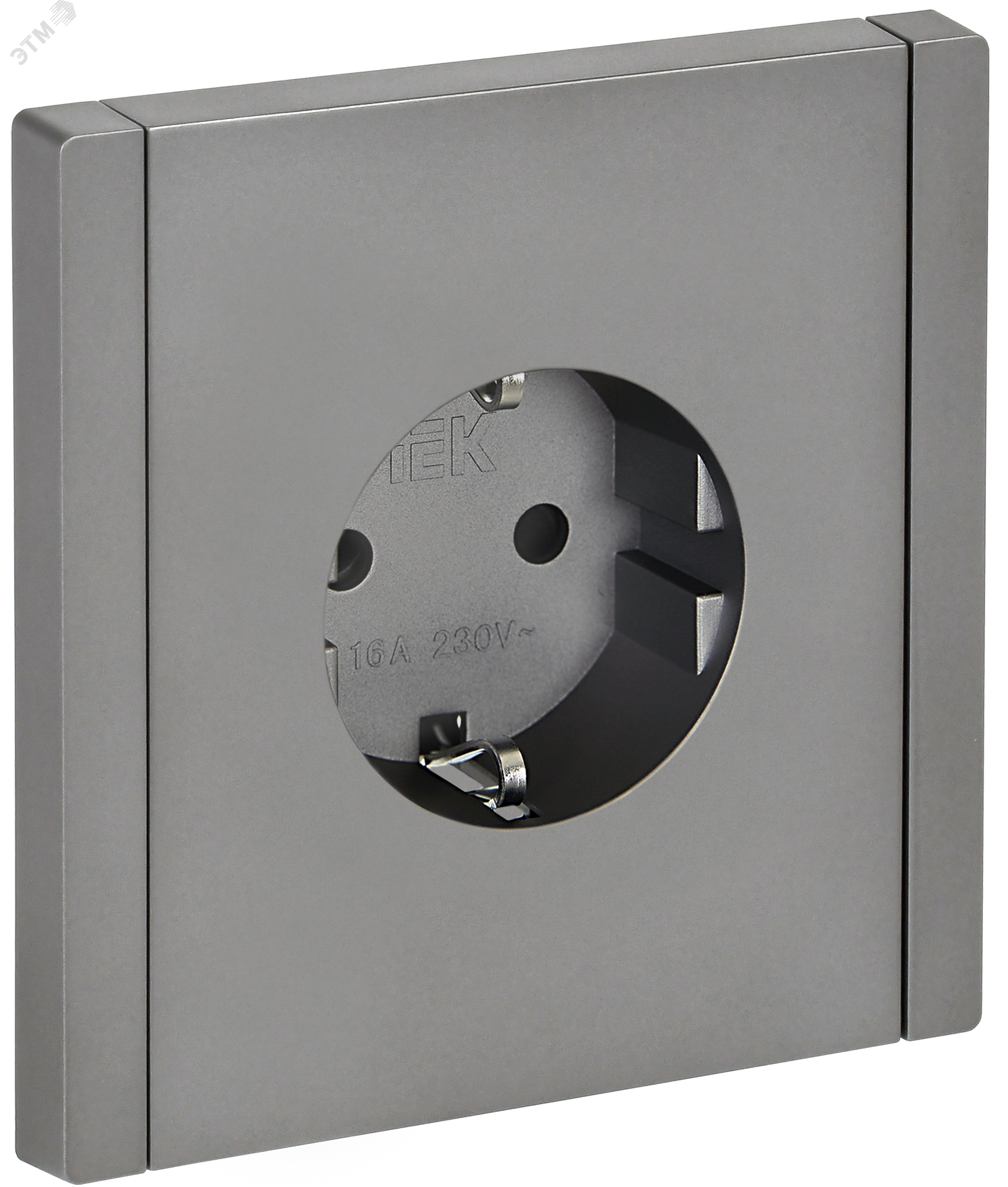 Изображение товара Розетка 1-местная с заземлением и защитными шторками серии FORTE&PIANO IEK