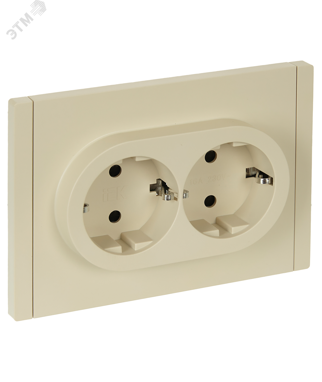 Изображение товара Розетка 2-местная с заземлением серии FORTE&PIANO IEK 16А бордовая