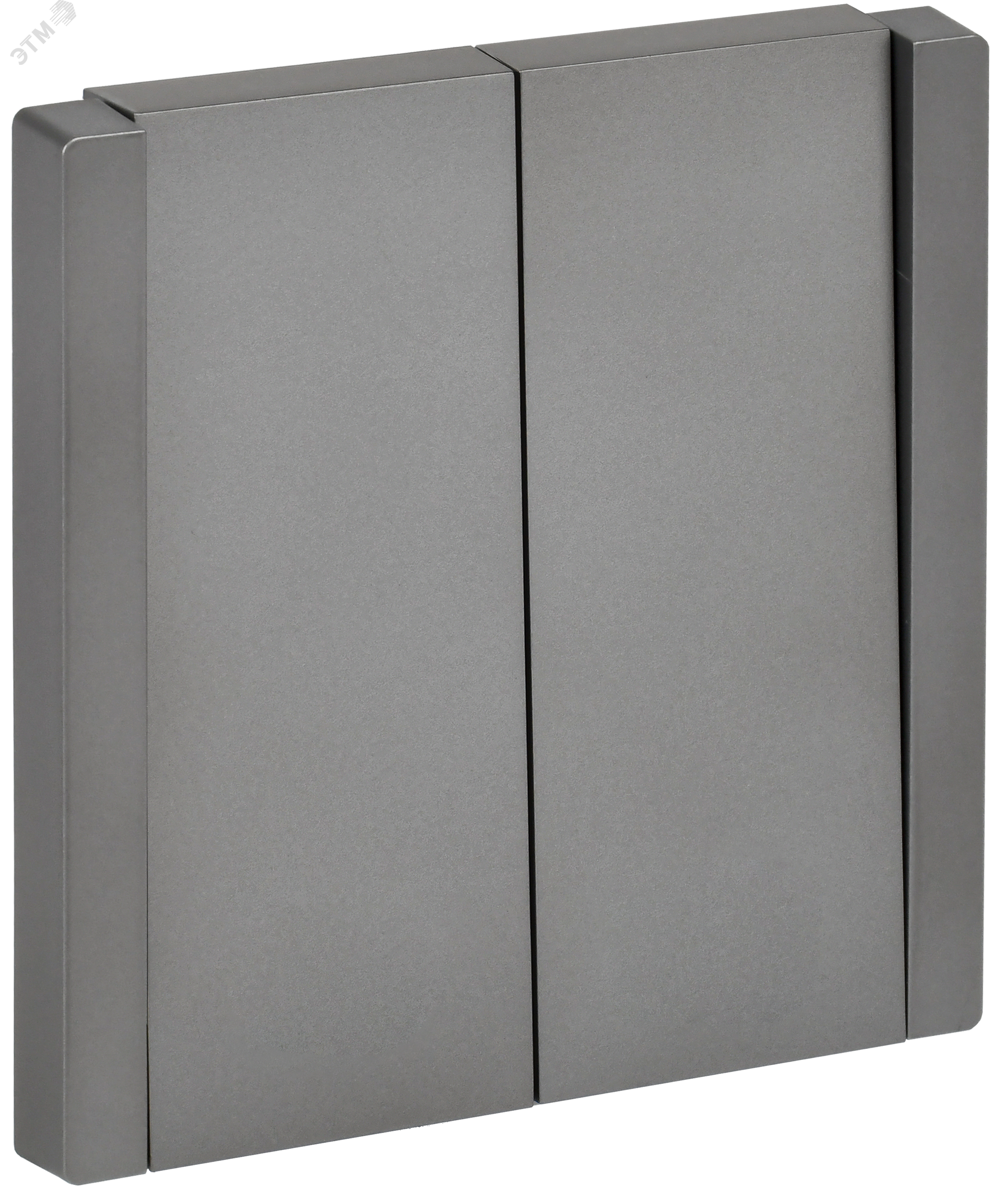 Изображение товара Выключатель 2-клавишный FORTE&PIANO 10А IEK сталь FP505