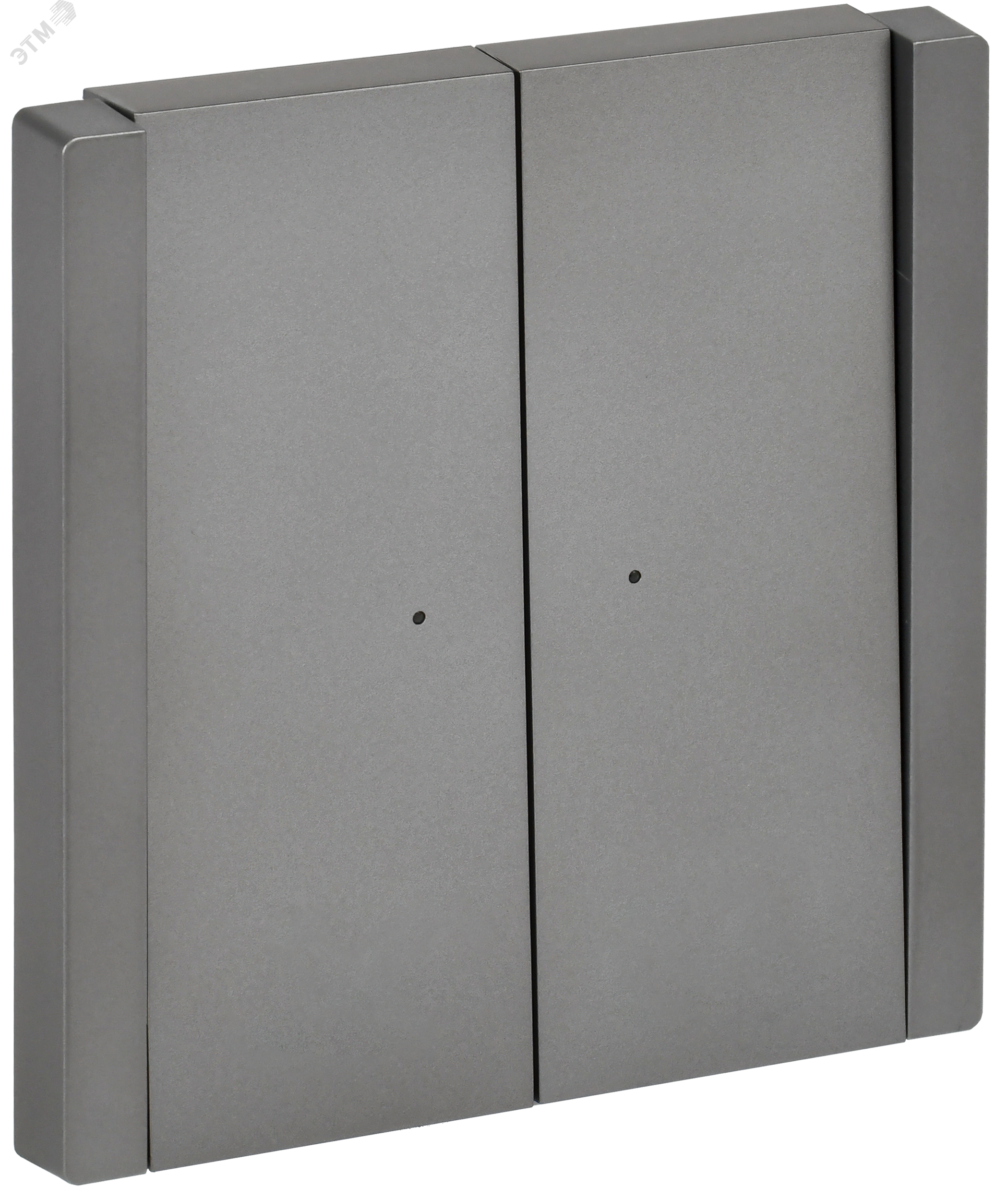 Изображение товара 2-клавишный выключатель FORTE&PIANO с индикацией из нержавеющей стали IP20