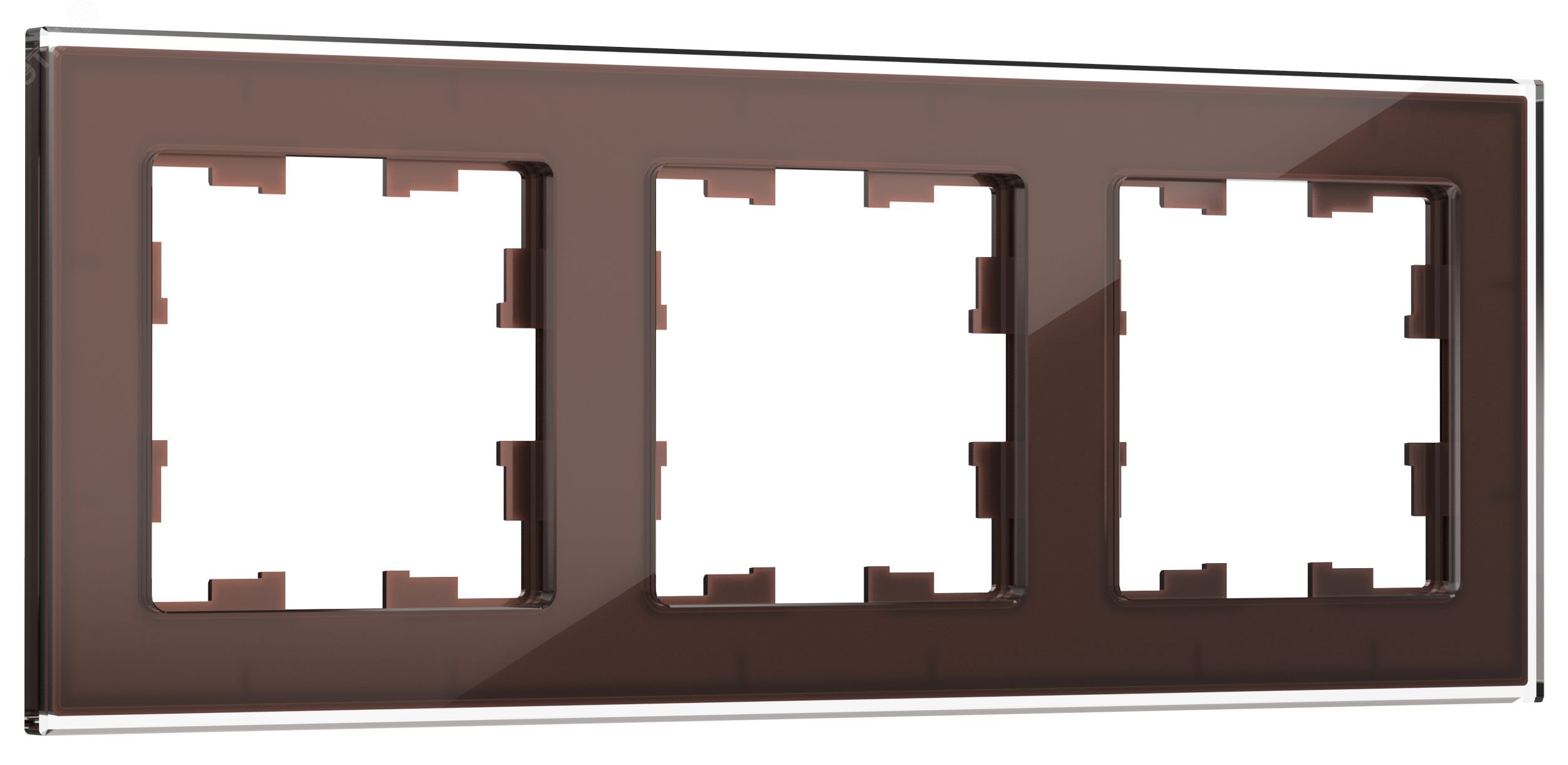 Изображение товара BRITE Рамка 3 поста РУ-3-2-БрТБ стекло темная бронза (шт)