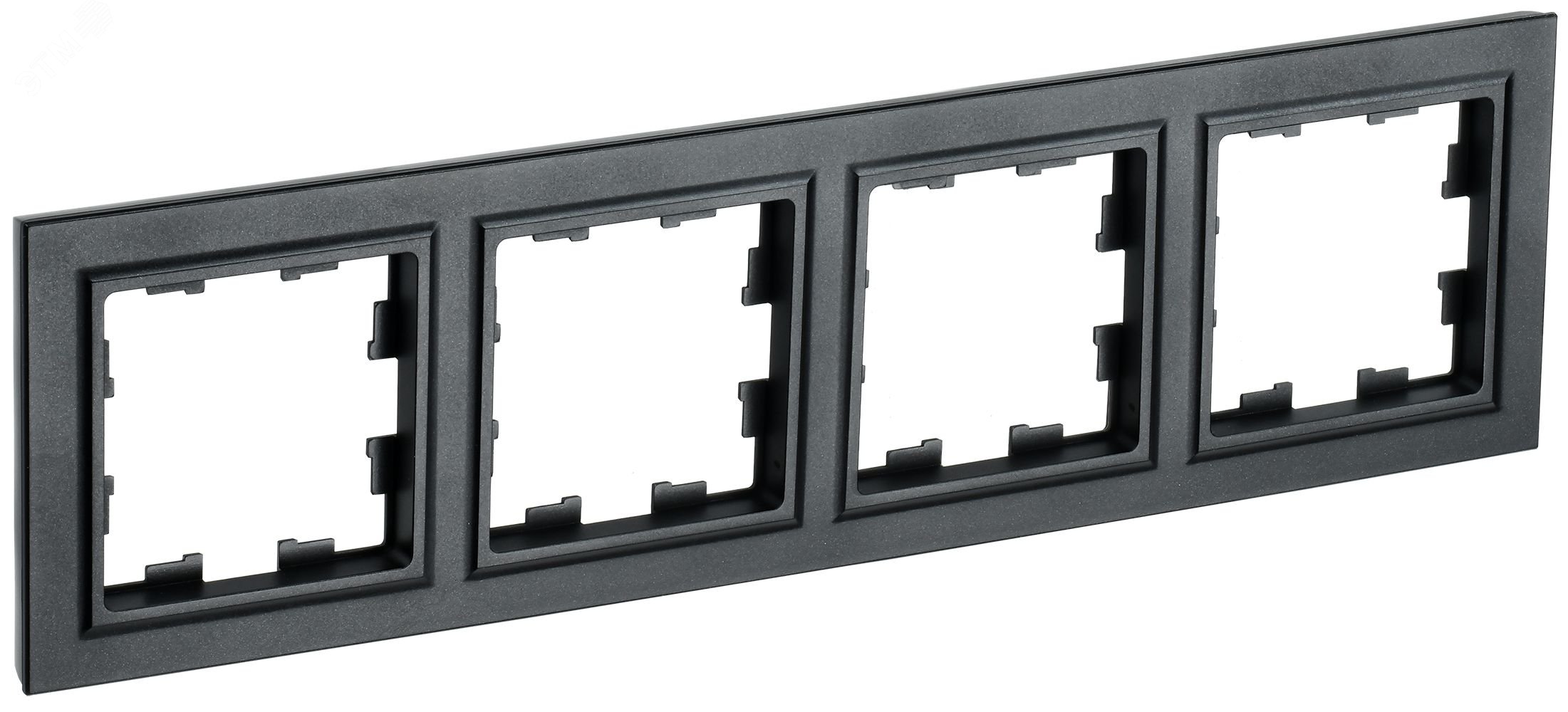 Изображение товара Рамка 4 поста BRITE РУ-4-БрЧ черная из пластика монтажная