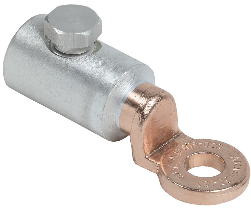 Алюминиевый механический наконечник со срывными болтами АМН 35-150 до 35 кВ