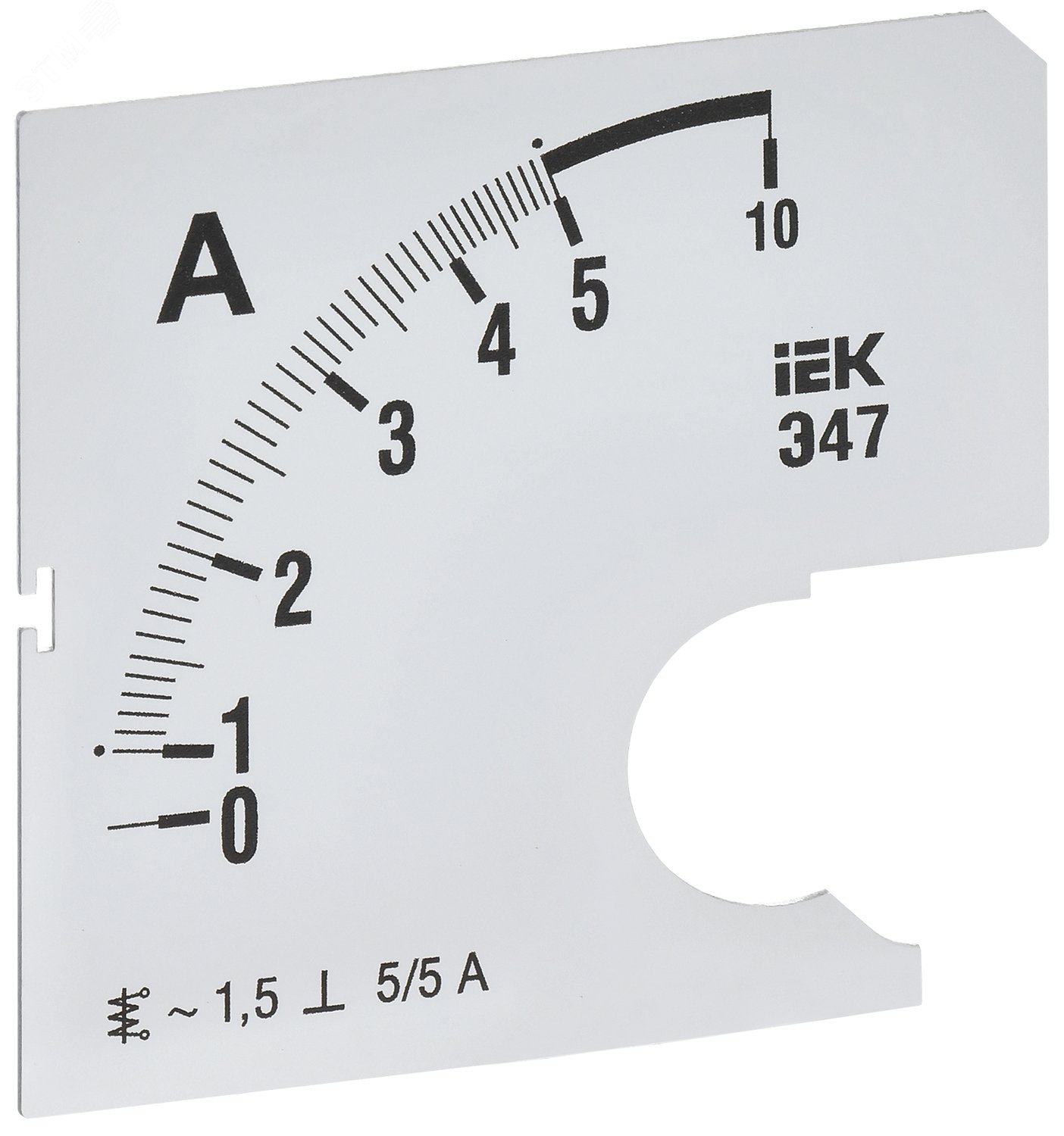 Шкала сменная для амперметра Э47 5/5А класс точности 1,5 72х72мм IPA10D-SC-0005 IEK