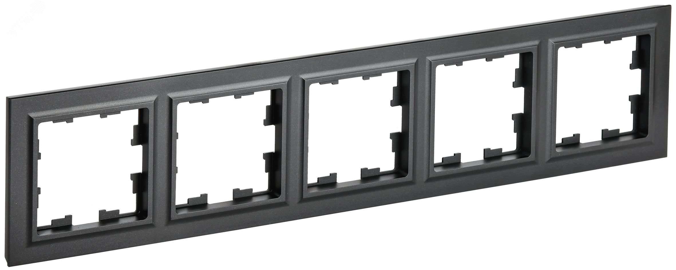 Изображение товара Рамка 5 постов BRITE RU-5-БрЧ черная пластиковая для электроустановок