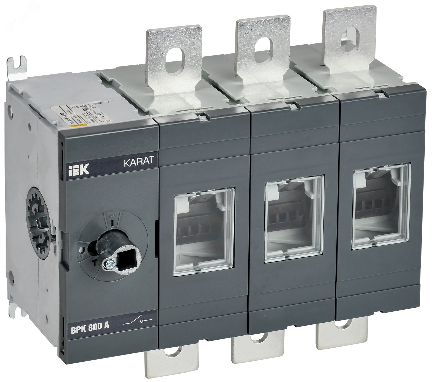 Изображение товара Выключатель-разъединитель ВНК 3P 800А KARAT IEK без рукоятки монтажная плата