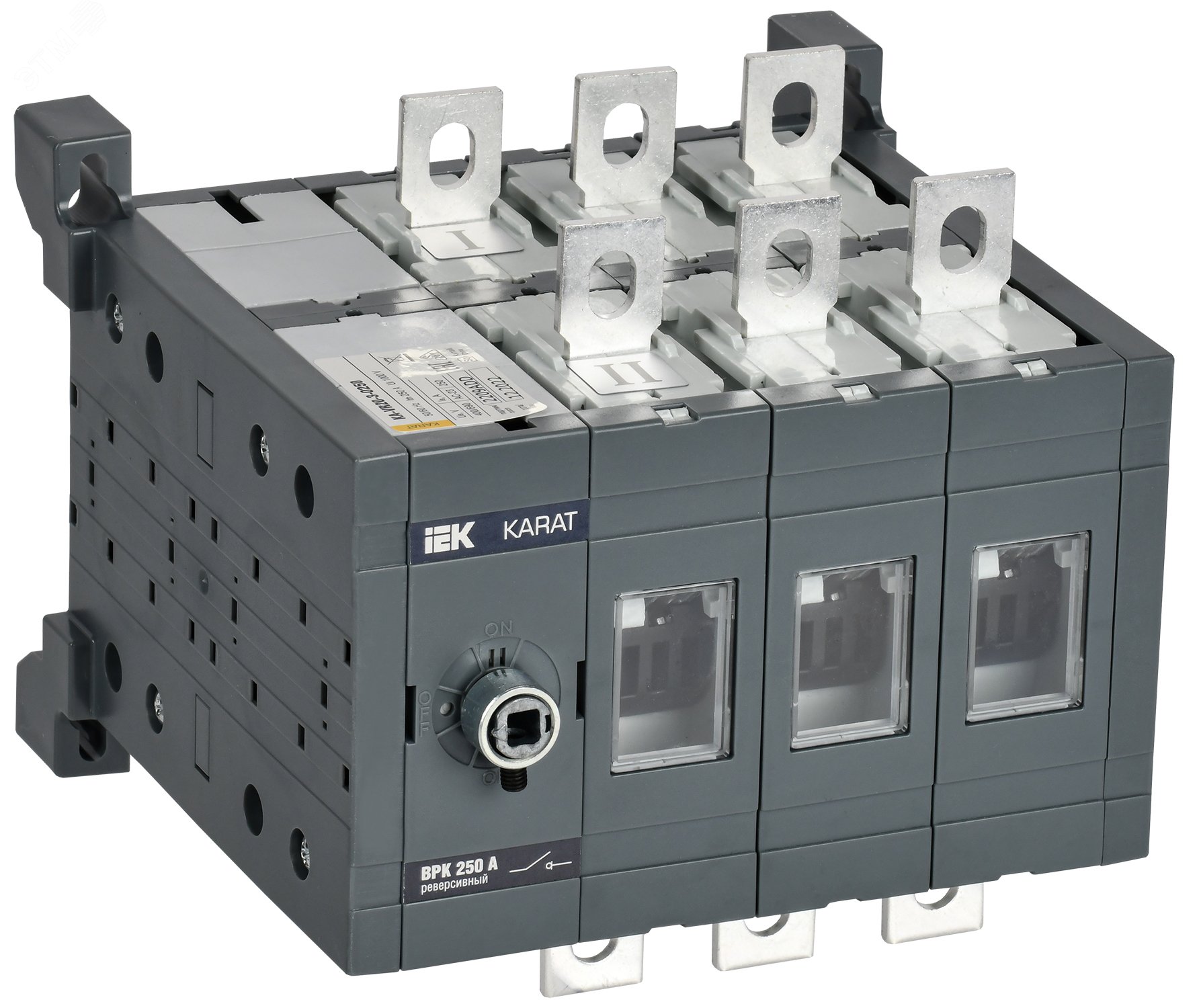 Изображение товара Выключатель-разъединитель ВРК реверсивный 3P 250А KARAT без рукоятки 380В