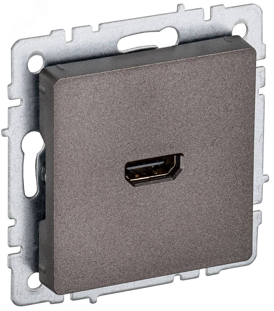 Изображение товара Розетка HDMI темная бронза серия BRITE IEK для скрытого монтажа