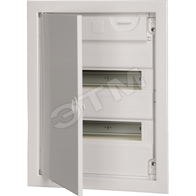 Щит распределительный встраиваемый ЩРв-П-28 пластиковый белый металлическая дверь 28 модулей КМПв4/28 MKP54-V-28-30-01 IEK