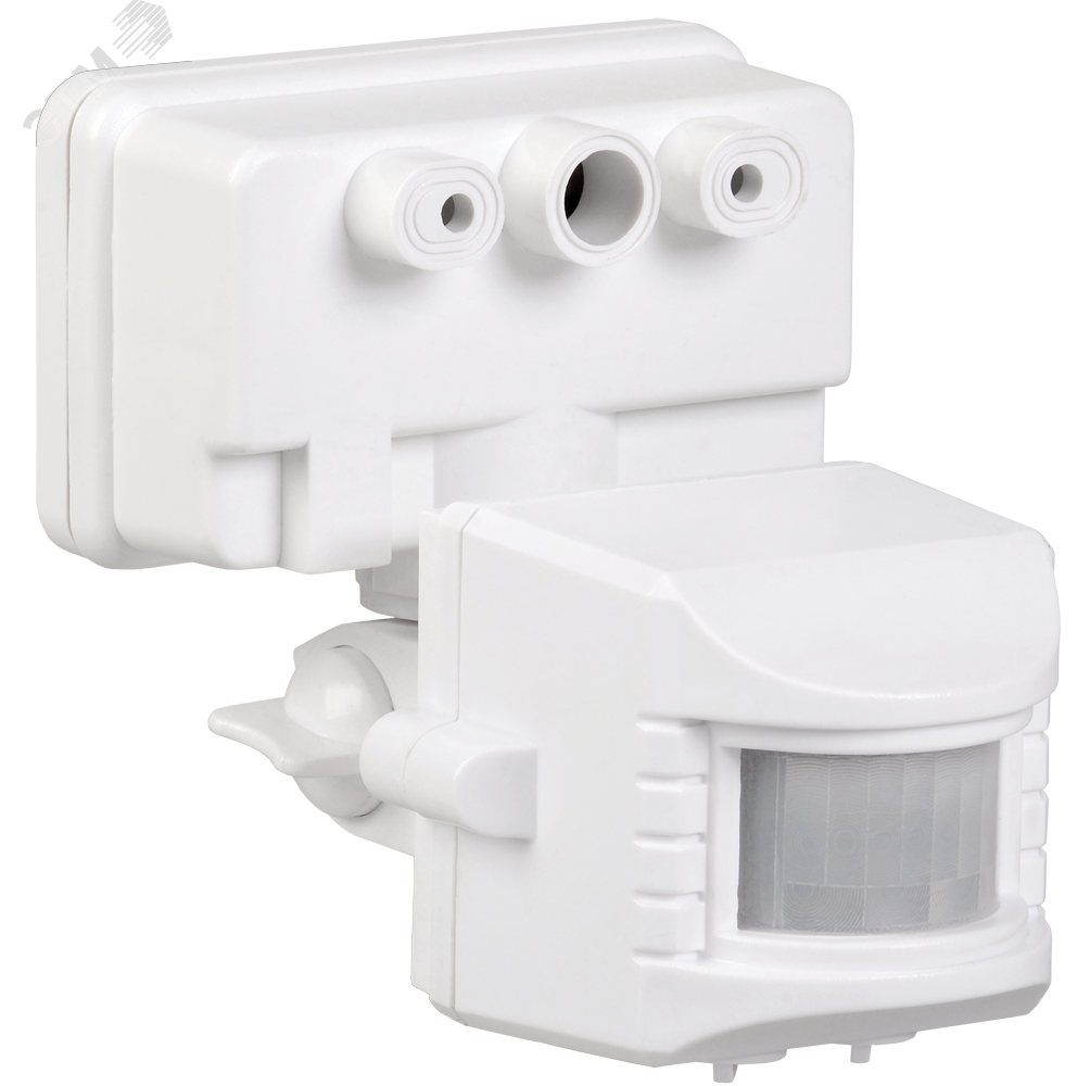 Изображение товара Датчик движения ДД 019 белый, максимальная нагрузка 1100 Вт, угол 120°, дальность 12м, IP44