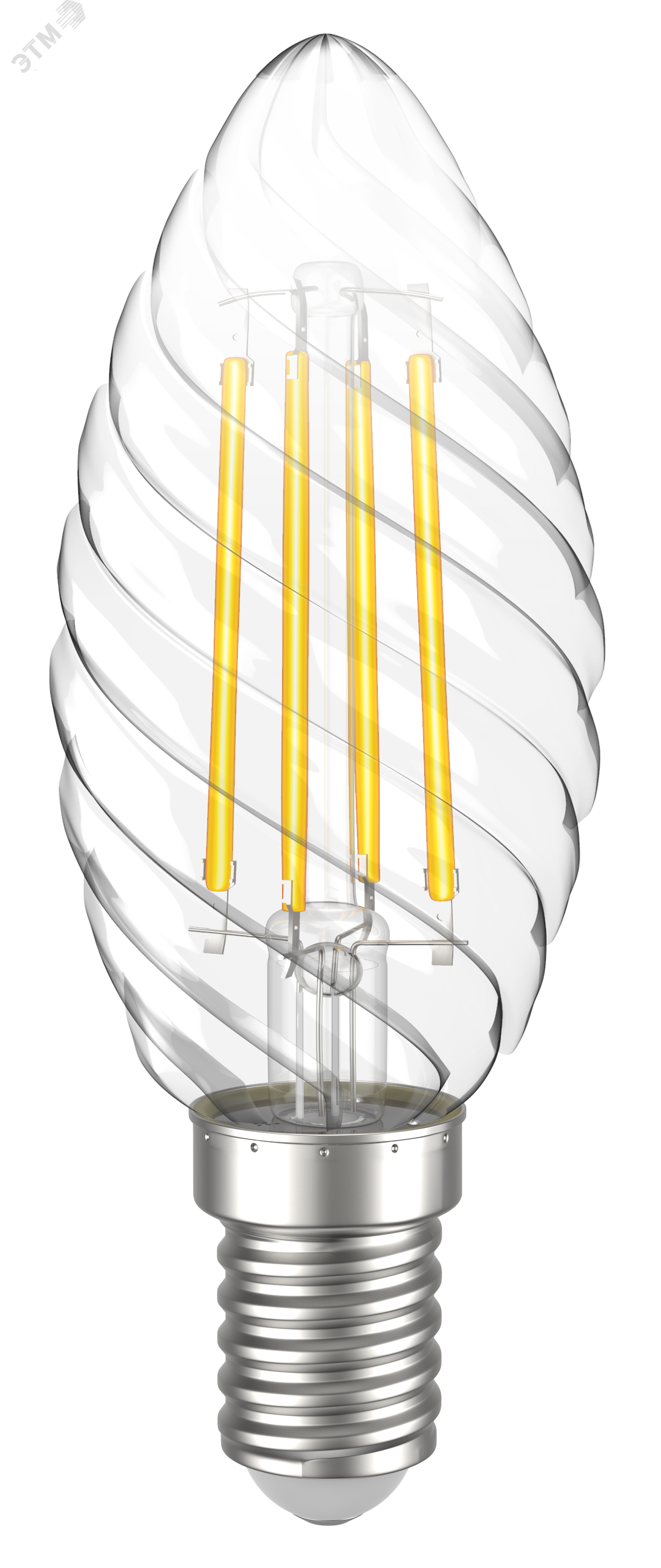 Лампа светодиодная CT35 свеча витая прозрачная 7Вт 230В 4000К E14 серия 360° IEK LLF-CT35-7-230-40-E14-CL IEK - превью 3