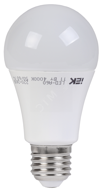 Лампа светодиодная LED 9.5вт E27 белый LL-A55-9-230-40-E27 IEK