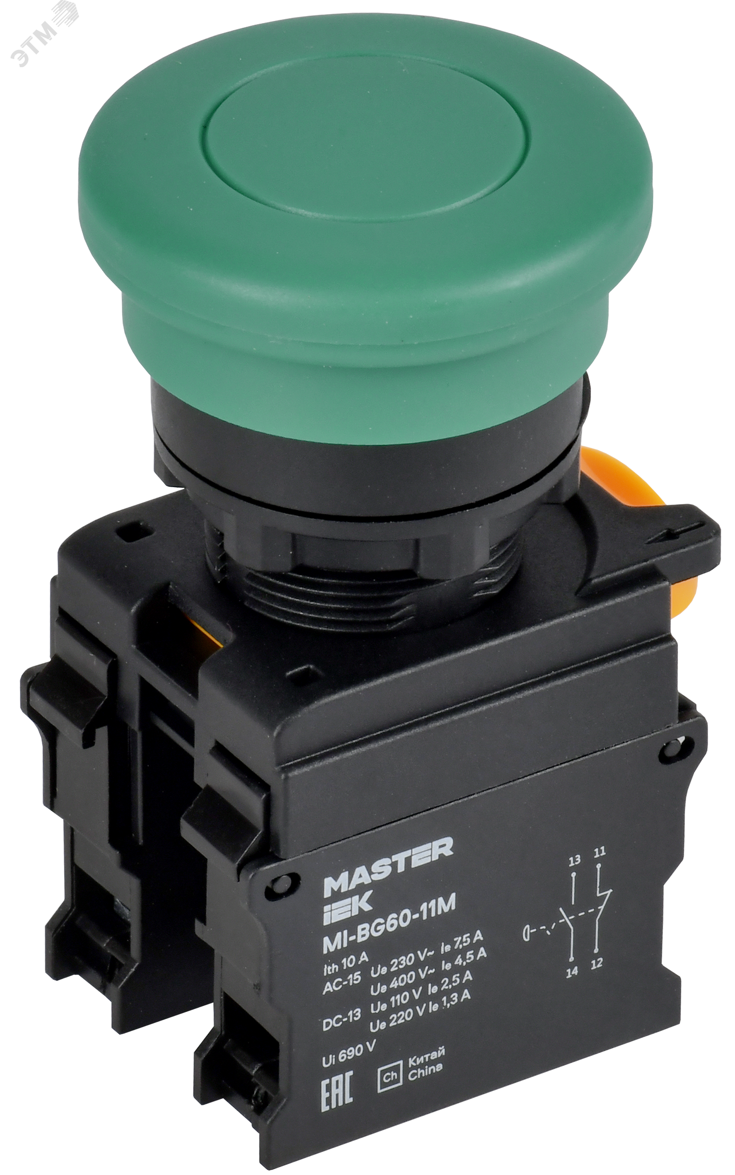 Изображение товара Кнопка грибок без фиксации d - 22 мм MASTER IEK IP54