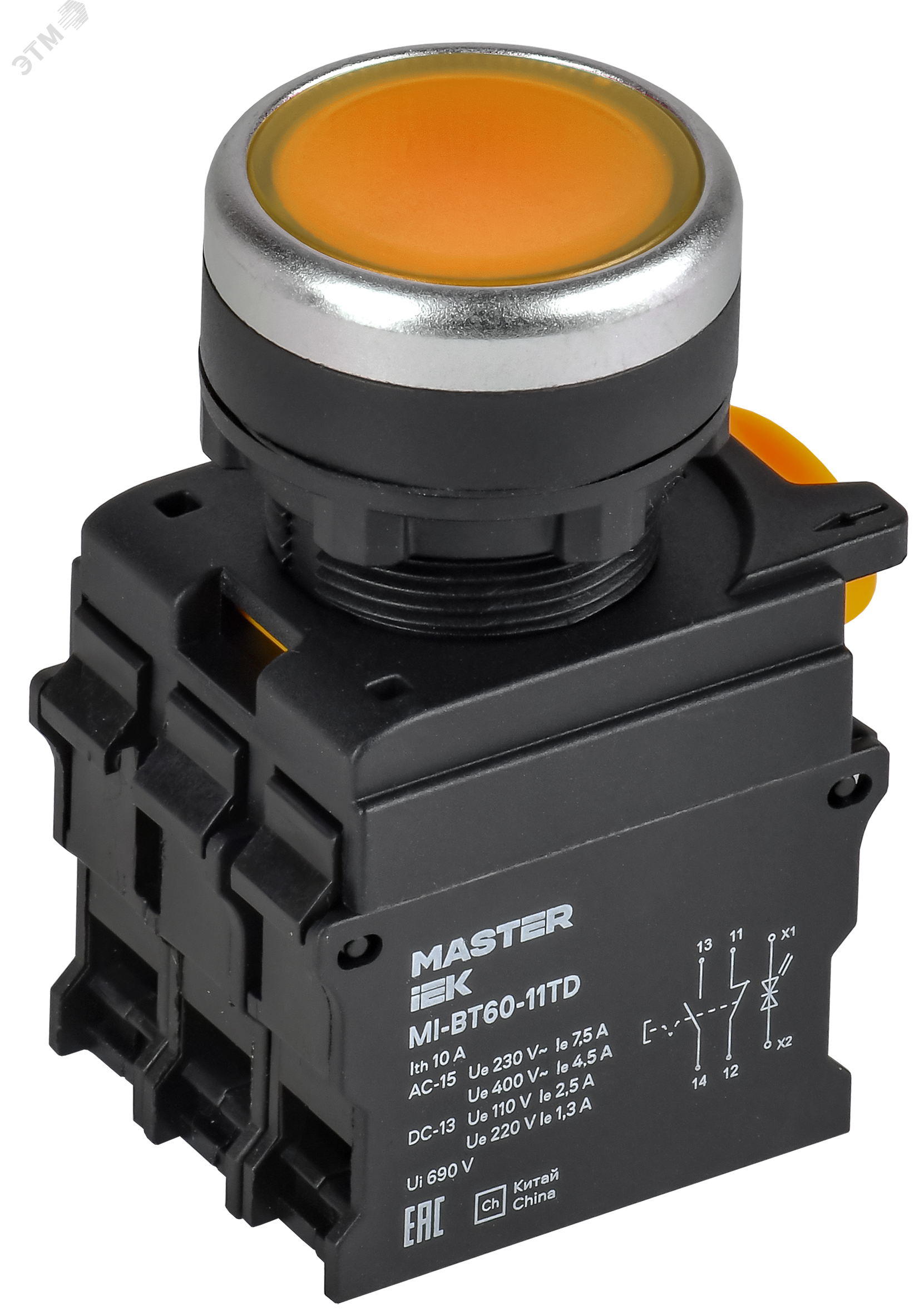 Изображение товара Кнопка с подсветкой и фиксацией диаметром 22 мм MASTER IEK