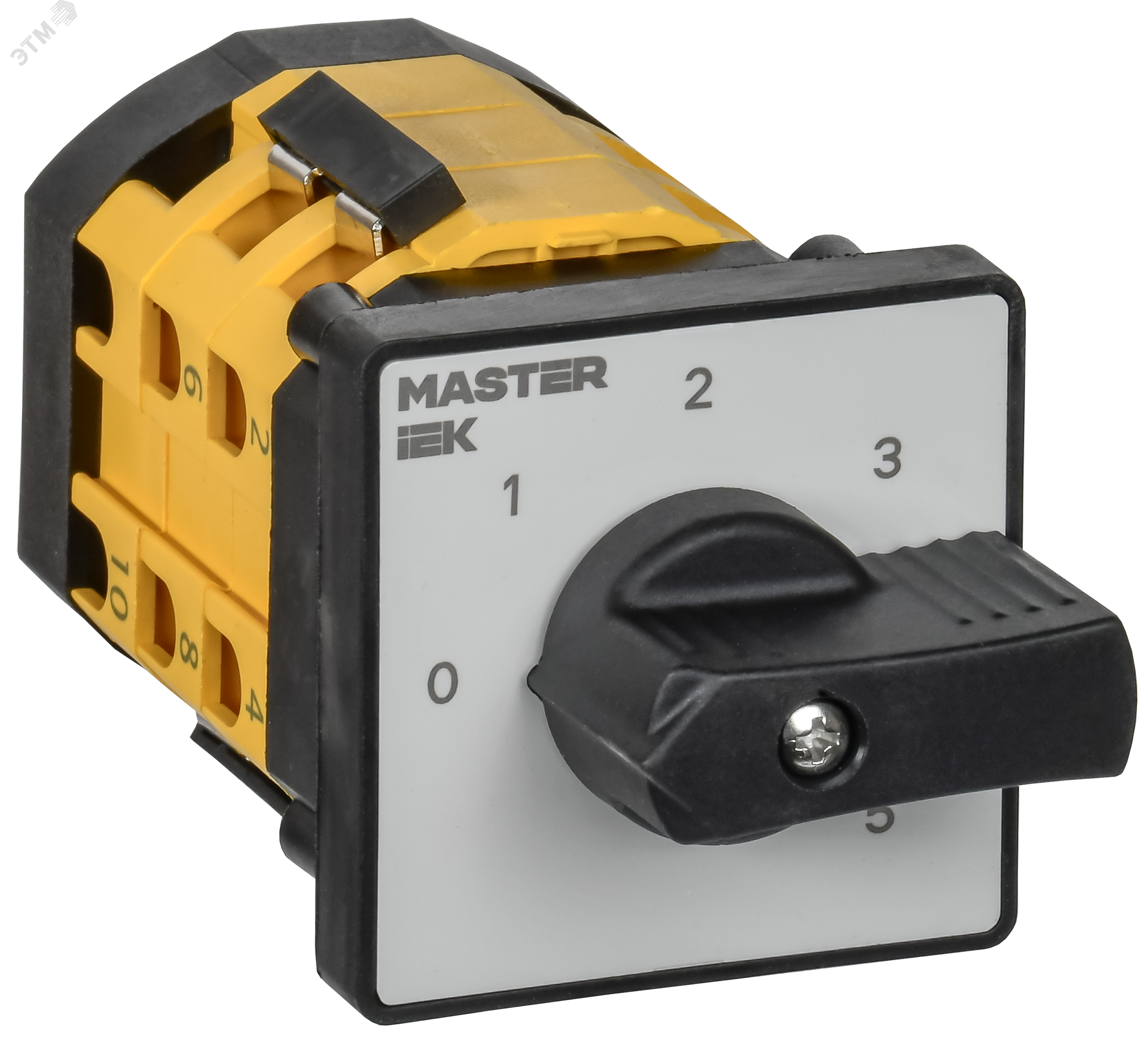 Изображение товара Кулачковый переключатель MASTER IEK 10А схема 110 для DIN-рейки