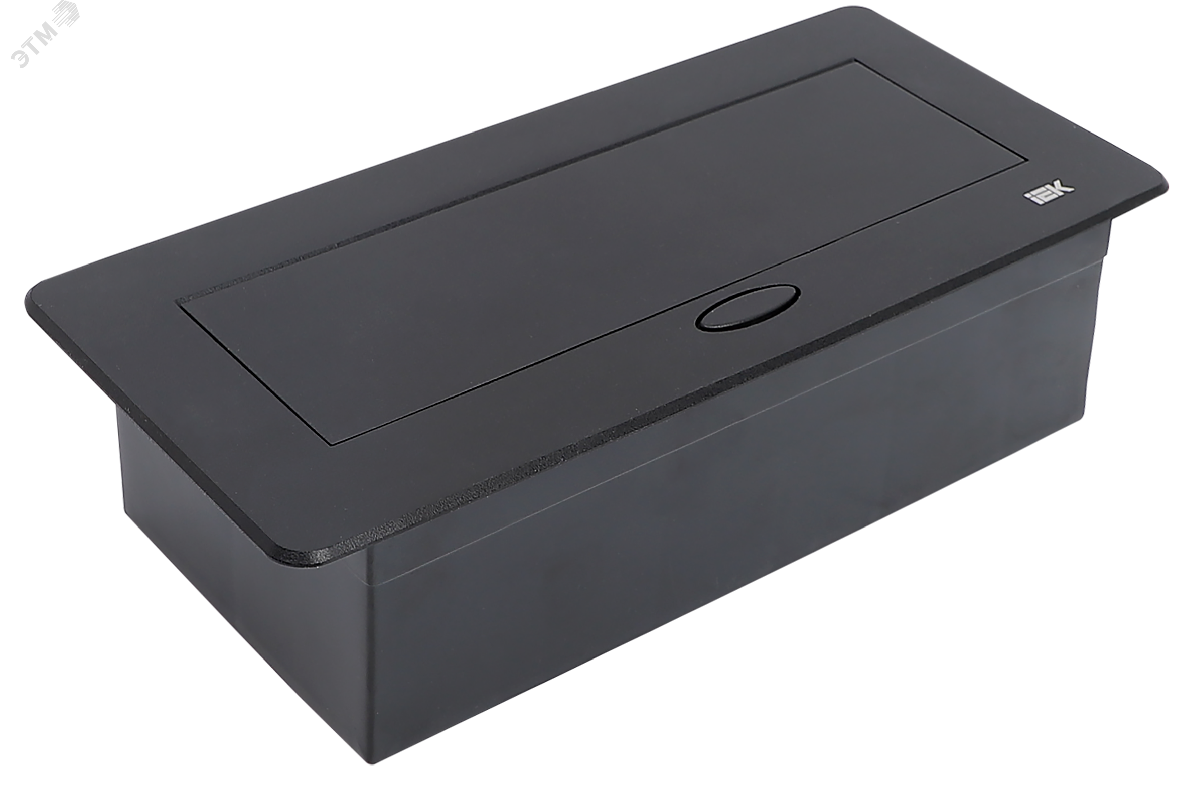 Изображение товара Блок розеточный с выдвижной крышкой 6 модулей Черный IEK