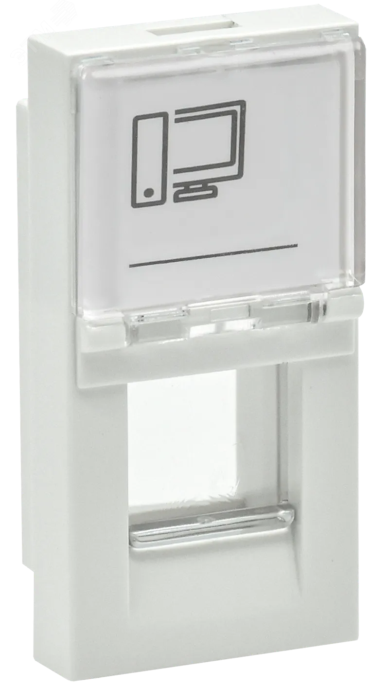 Изображение товара Модульная лицевая панель PRIMER Keystone IEK для RJ-45 и RJ-11 45х22,5 белая