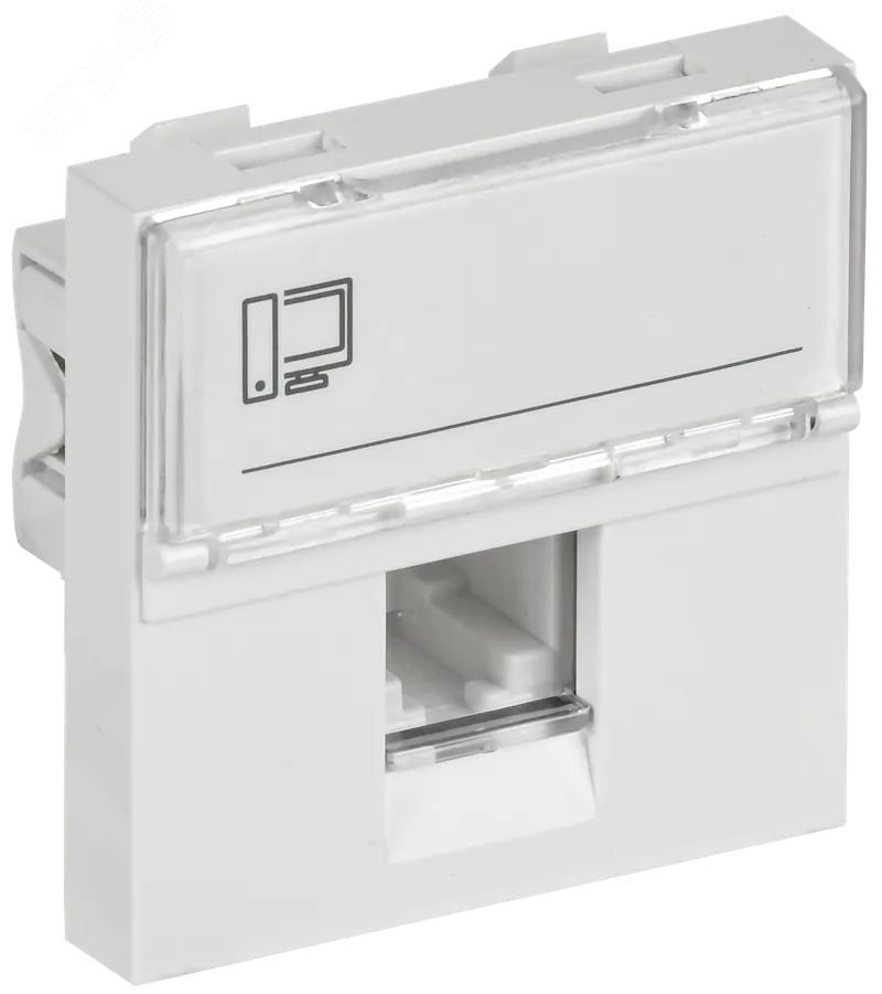Изображение товара Розетка компьютерная RJ-45 Категория 6 модульная белая IEK PRIMER РКИ-20-00-П-6