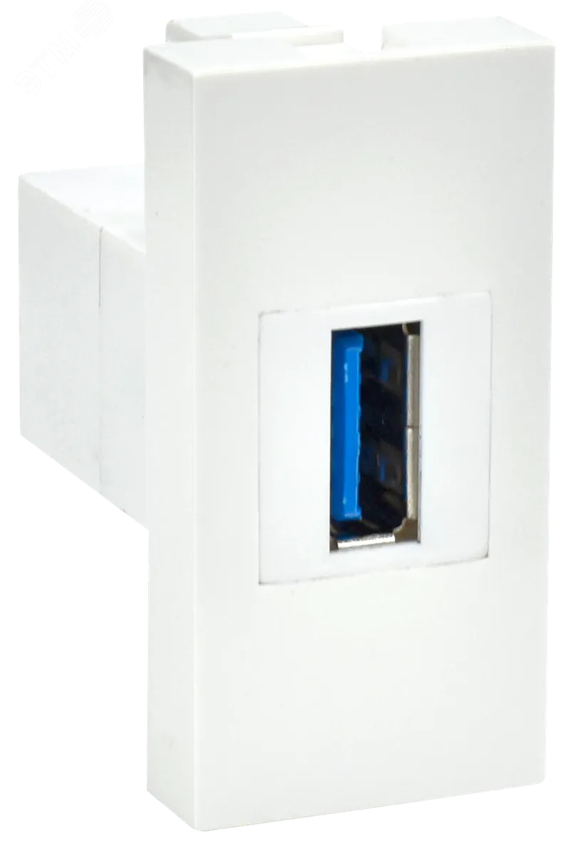 Изображение товара PRIMER РКЮ-10-00-П Розетка USB A 3.0 (1 модуль) белая IEK (шт)