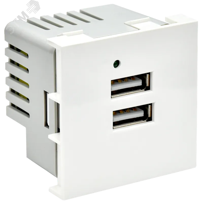 Изображение товара Розетка USB A+A для модульных систем 2 модуля IEK PRIMER