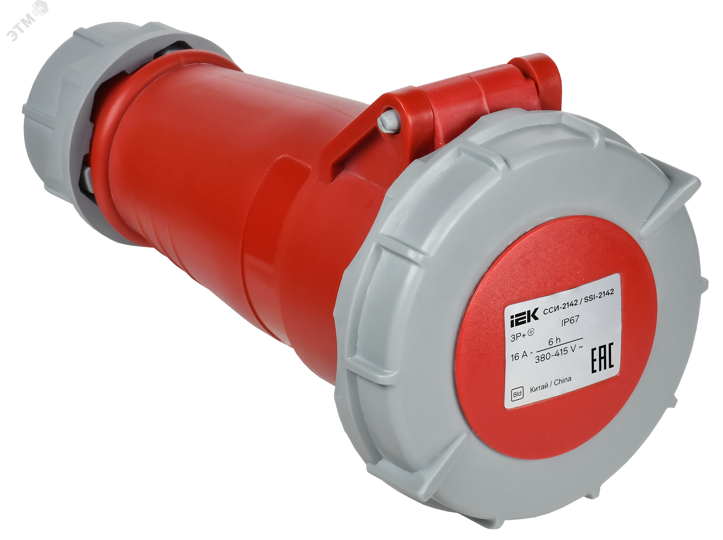 Изображение товара Розетка переносная ССИ-2142 16А-6ч 380В IP67 IEK рабочая электроустановка