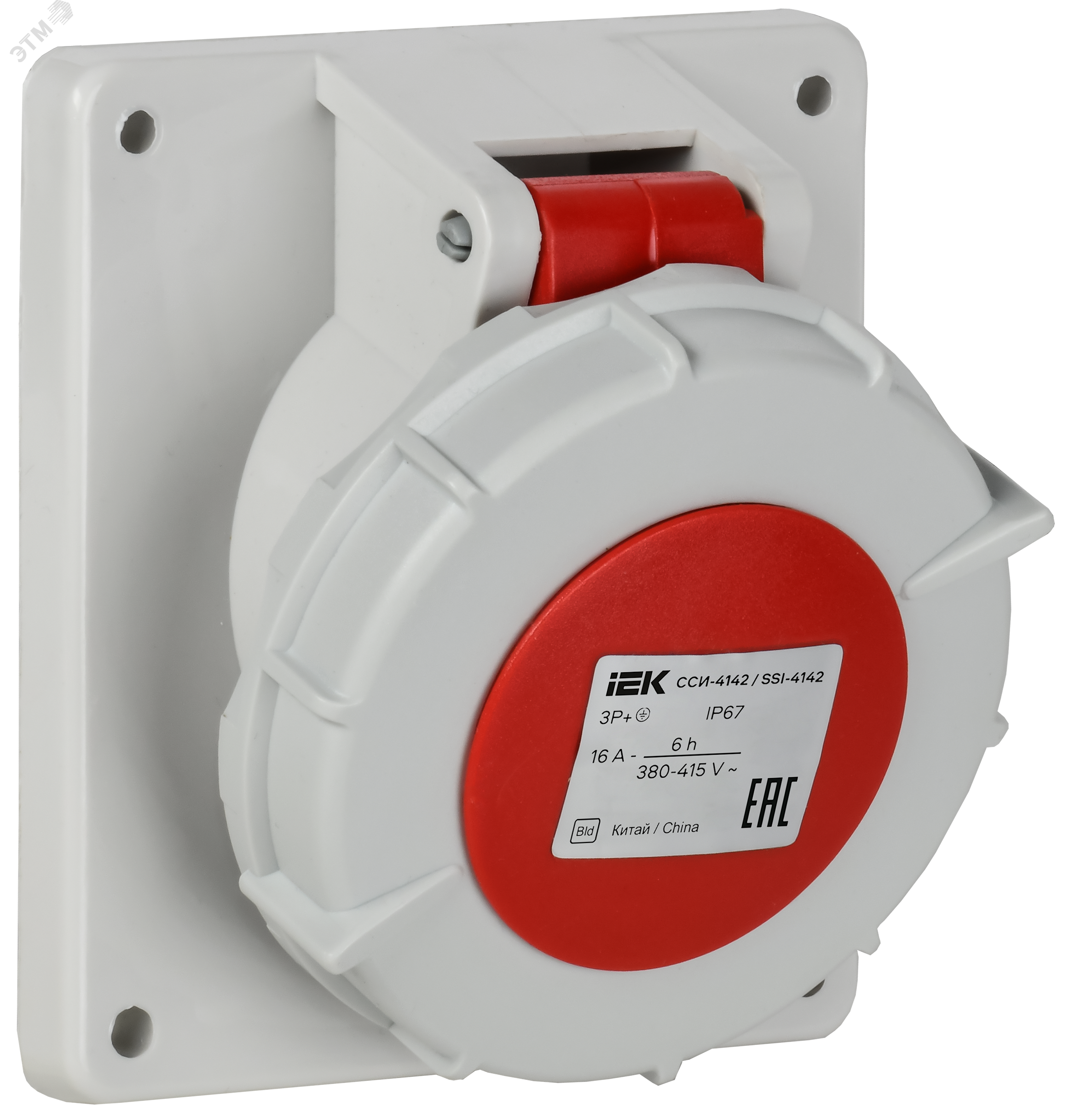 Изображение товара Встраиваемая силовая розетка CCEE IP67 IEK 16А 380В 3P+PE