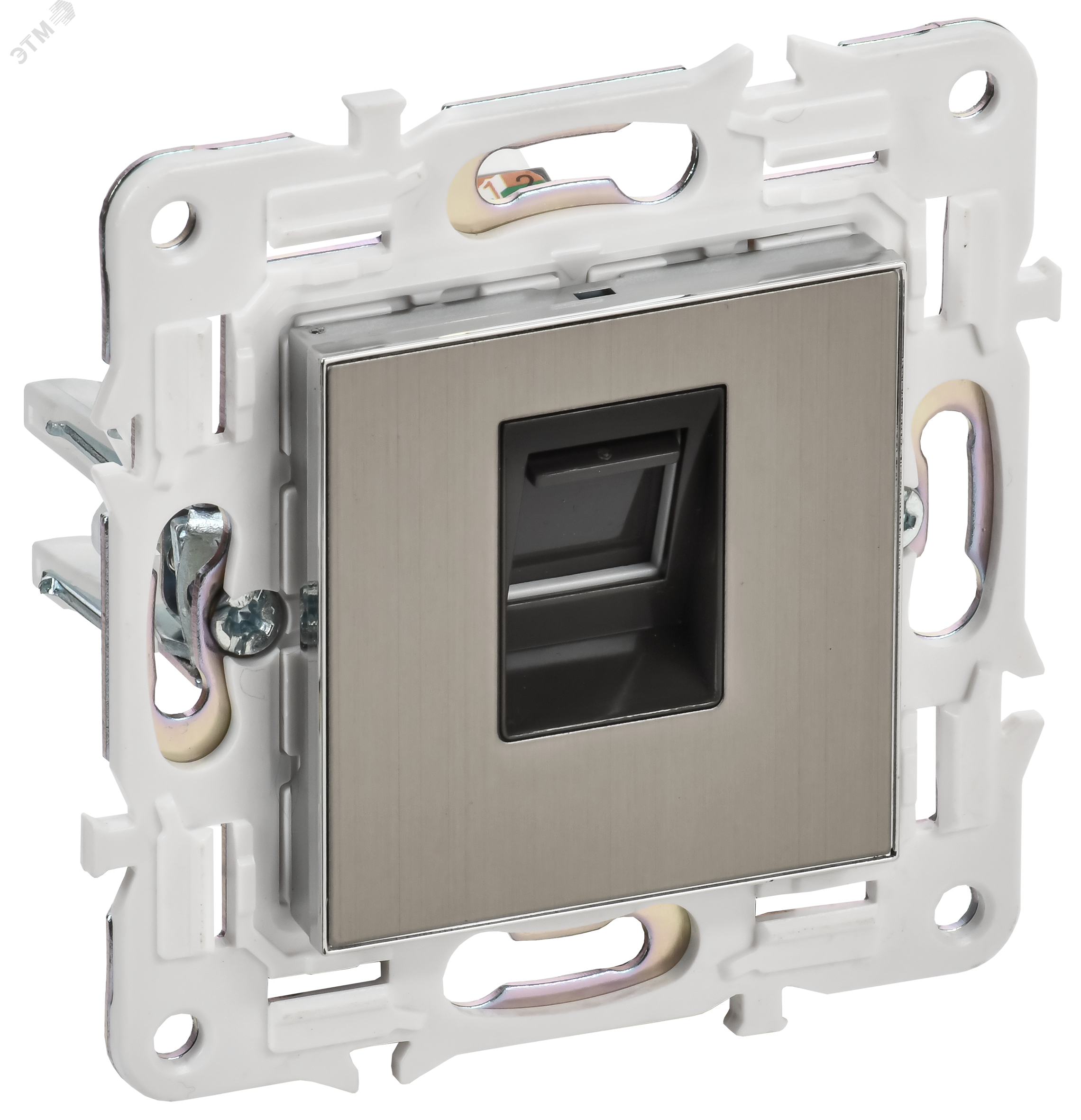 Изображение товара Розетка компьютерная RJ45 Cat.5E SKANDY никель IEK