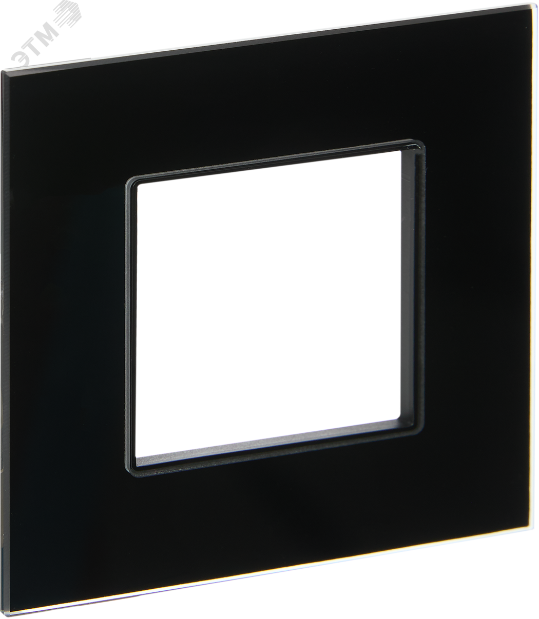 Изображение товара SKANDY рамка 1-местная из закаленного стекла черная универсальная