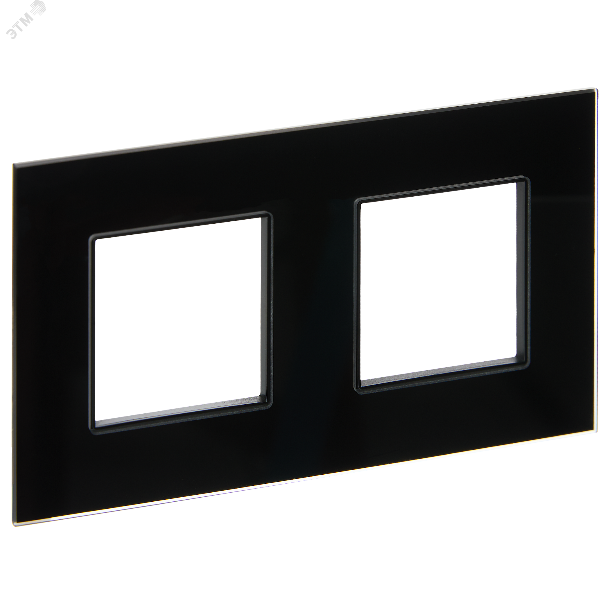 Изображение товара SKANDY Рамка 2-местная SK-F22Bl стекло черный IEK (шт)