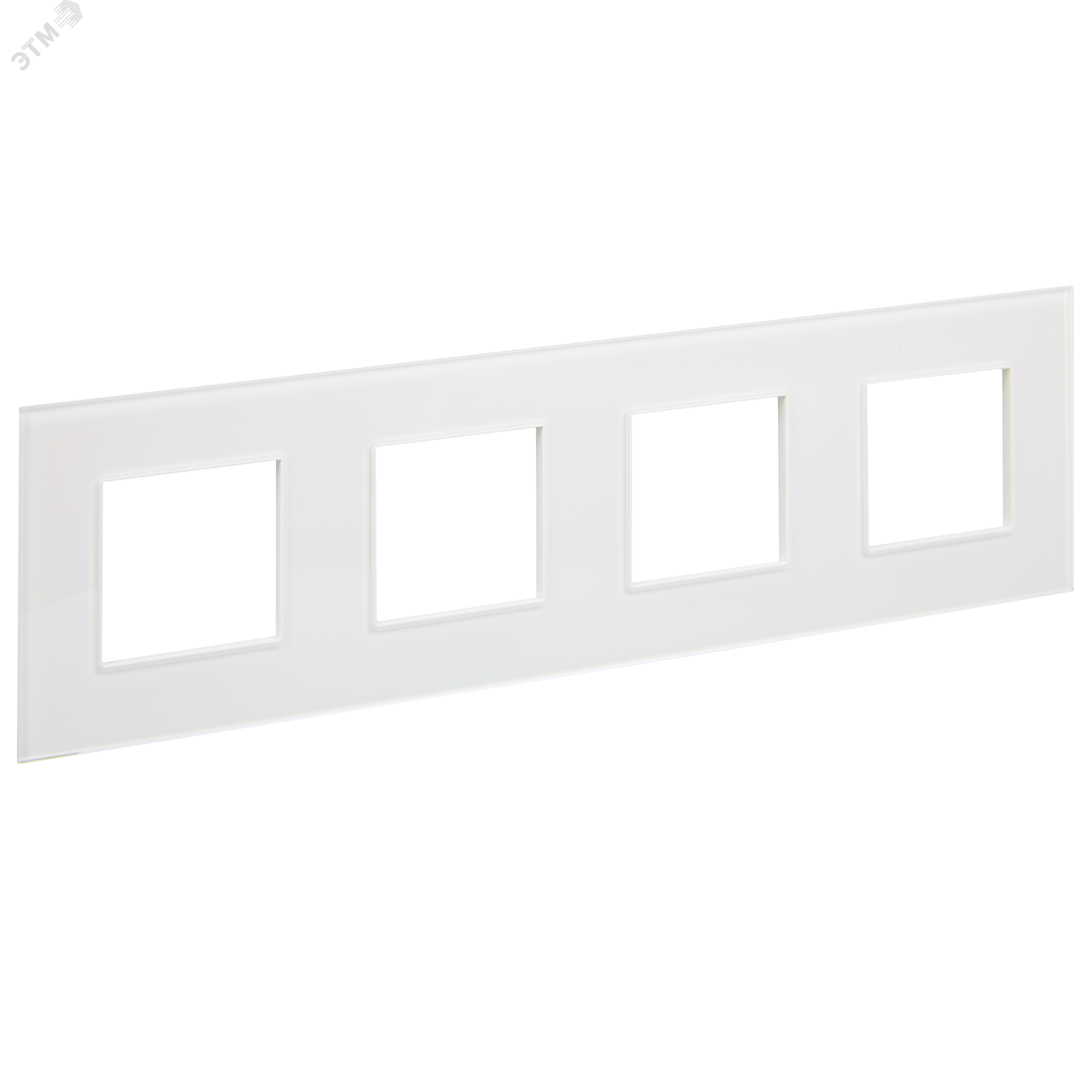 Изображение товара SKANDY Рамка 4-местная SK-F24W стекло арктический белый IEK (шт)