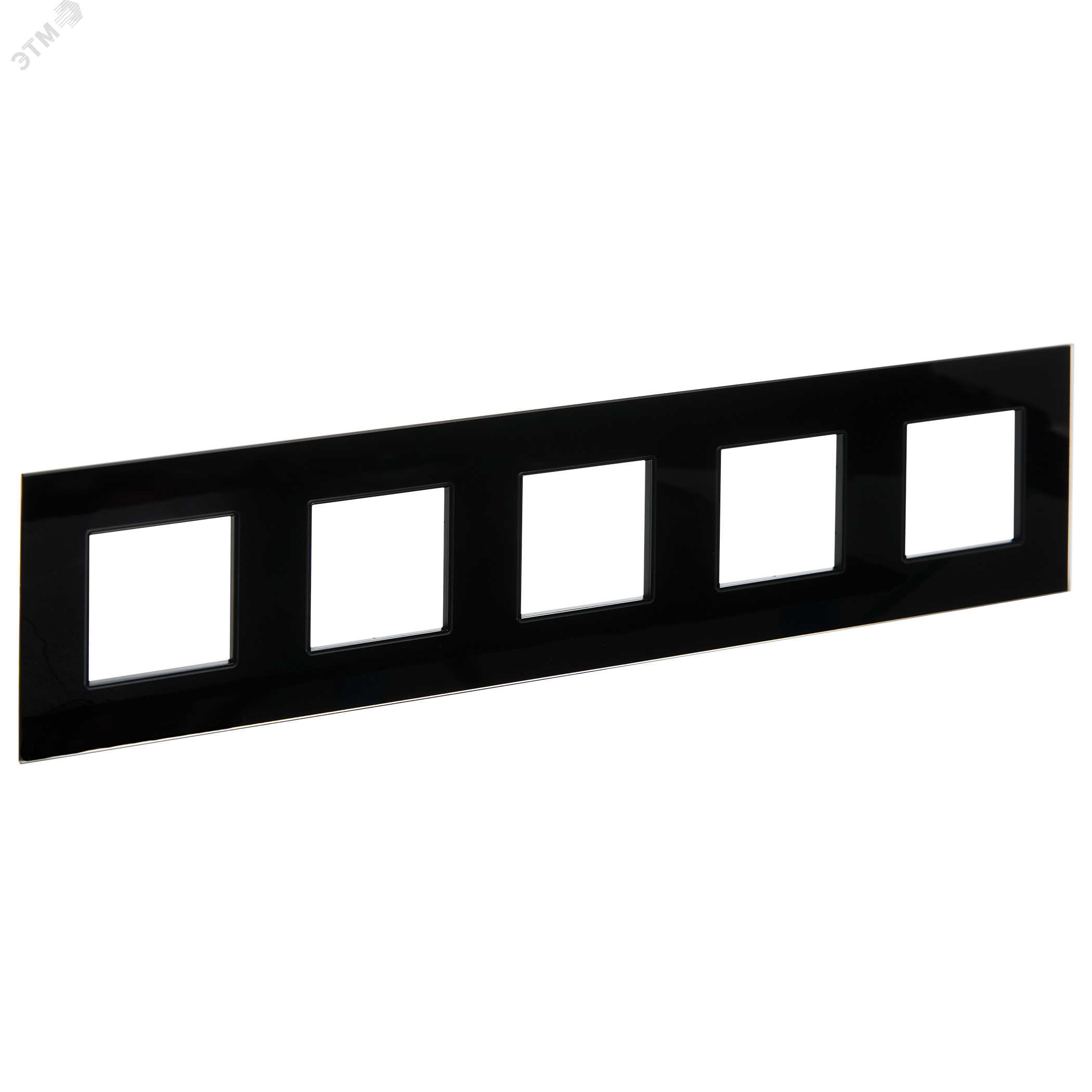Изображение товара 5-местная рамка SKANDY из закаленного стекла черный IEK