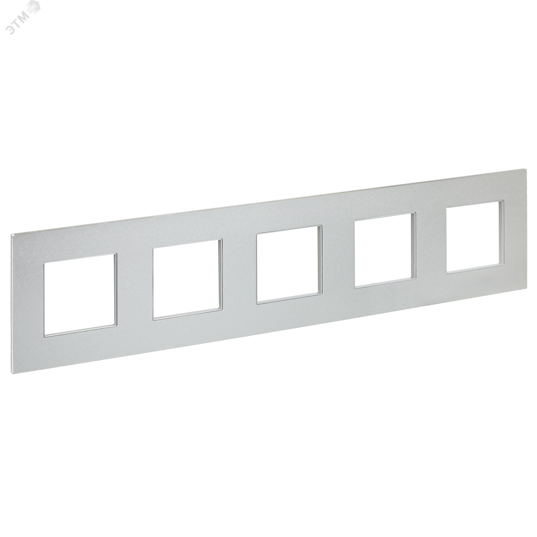 Изображение товара Декоративная металлическая рамка SKANDY 5 постов серебро глянцевая