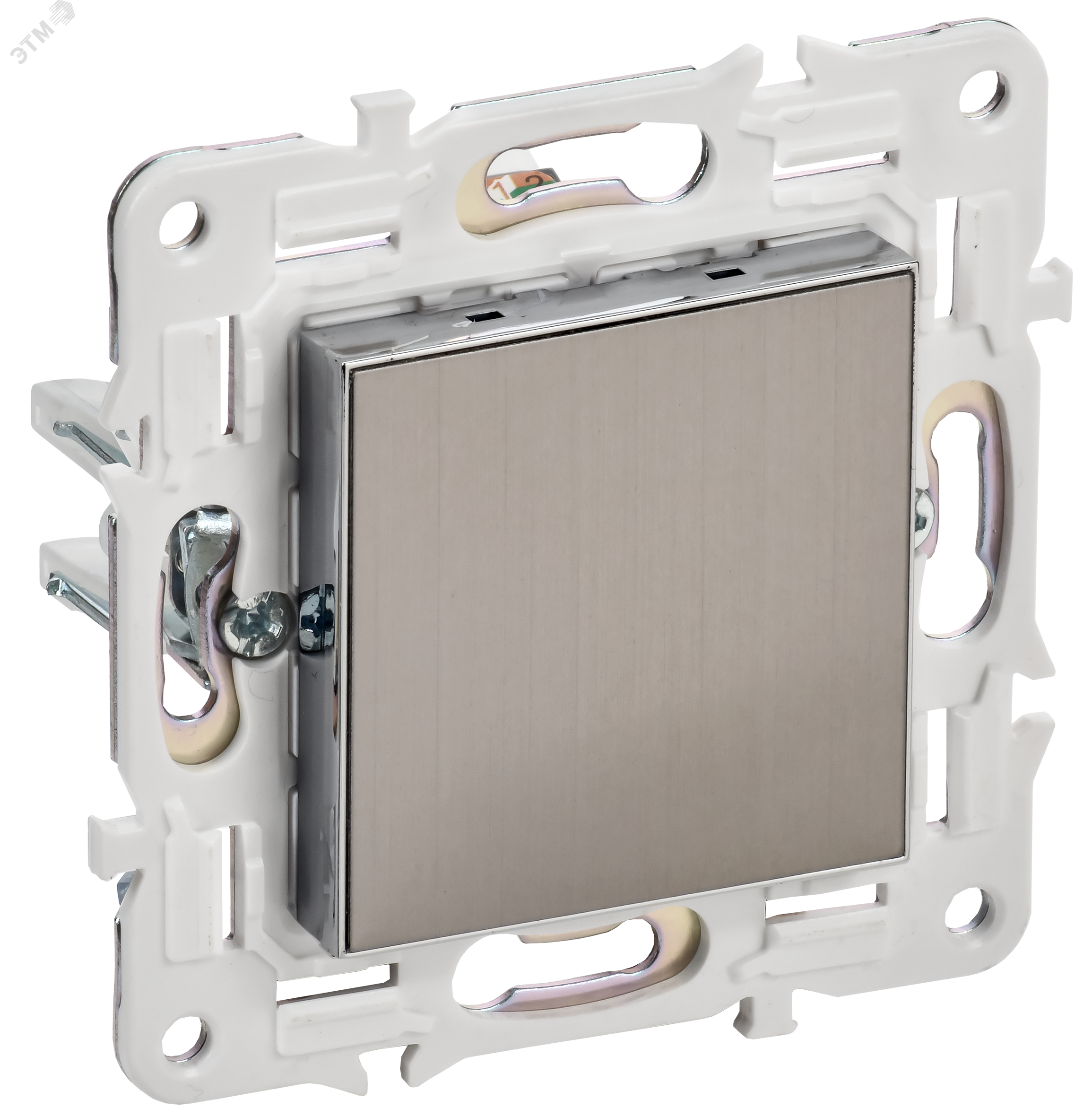 Изображение товара Заглушка с суппортом SKANDY никель IEK для скрытия отверстий и организации коробок