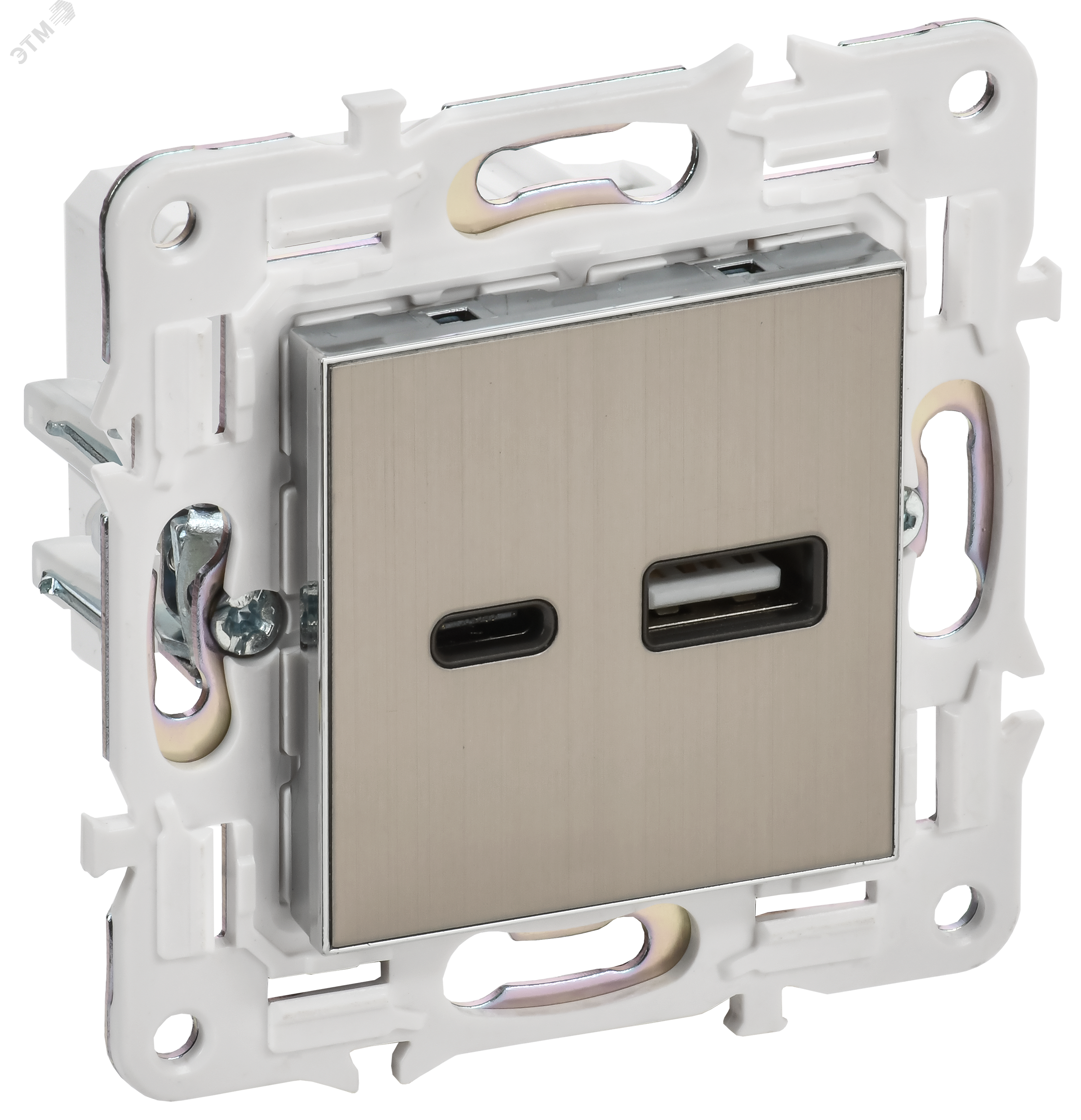 Изображение товара Розетка USB A+C 3,1А SK-R14N никель IEK