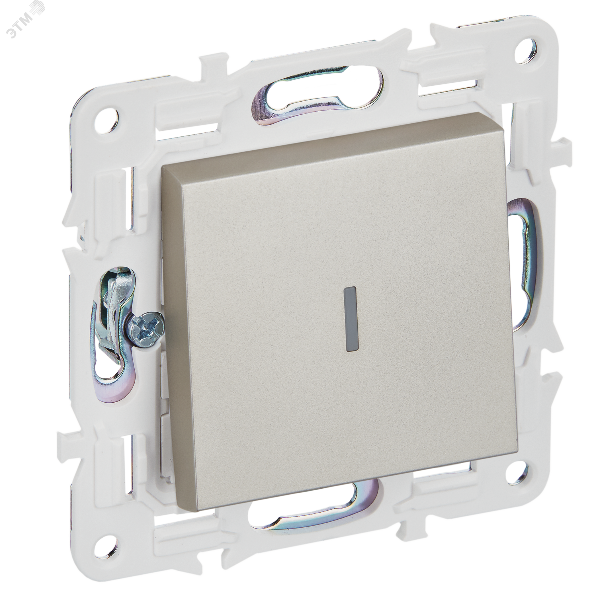 Изображение товара Выключатель 1-клавишный с индикацией SKANDY SK-V07Sh шампань IEK 220 В 10 А