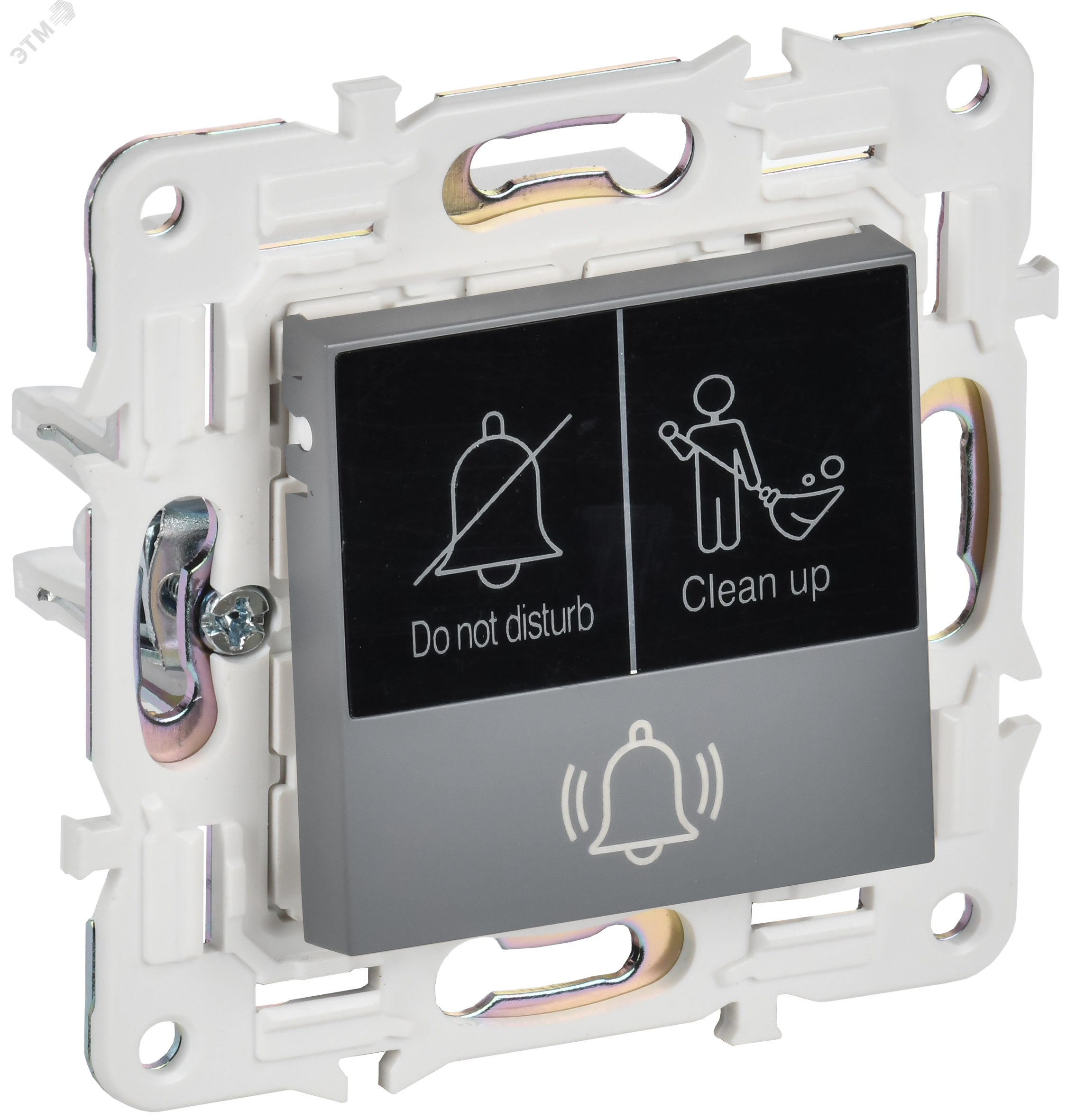 Изображение товара Кнопка звонка с индикацией для отелей SKANDY серии IEK серый